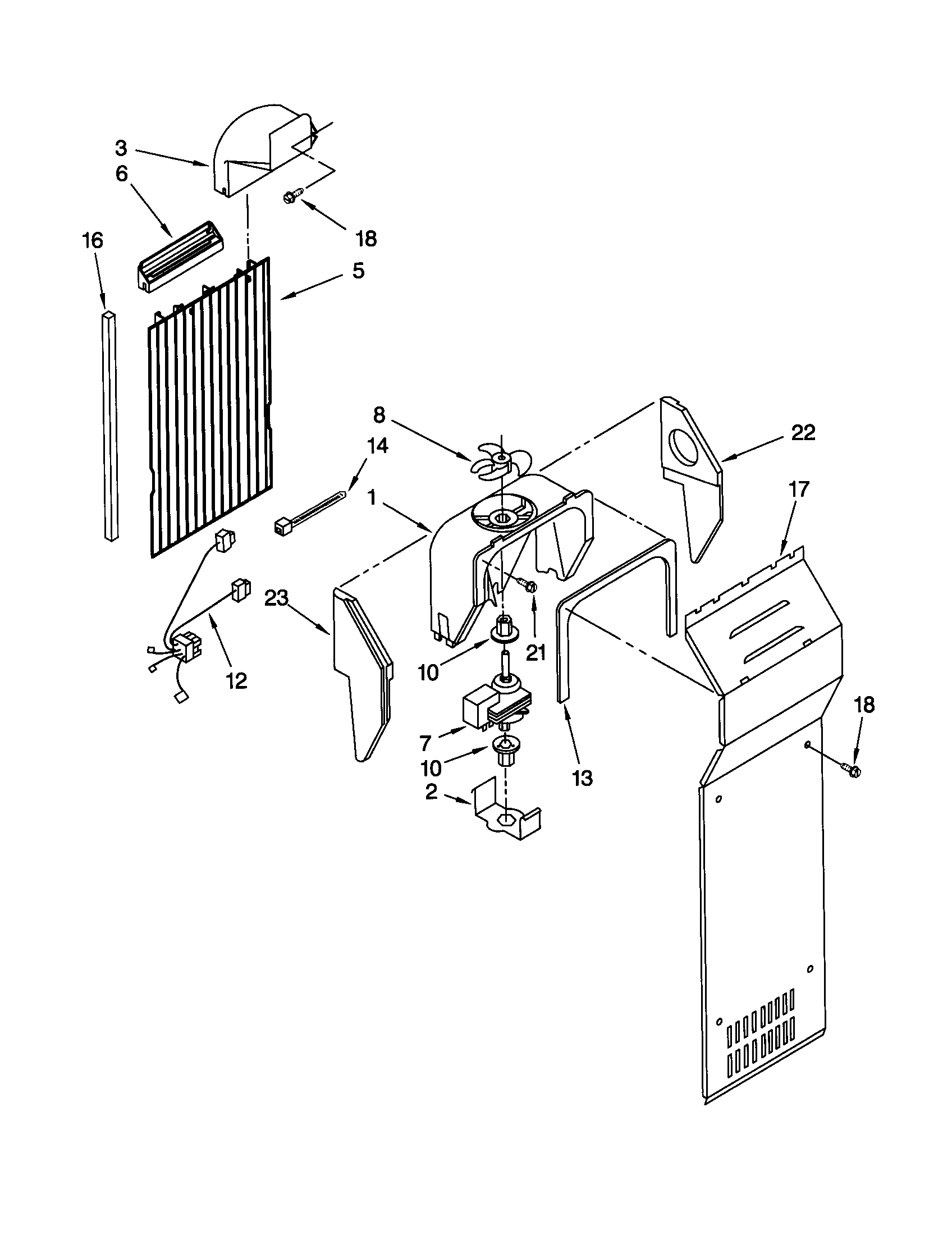 Kenmore 10641212100 air flow diagram