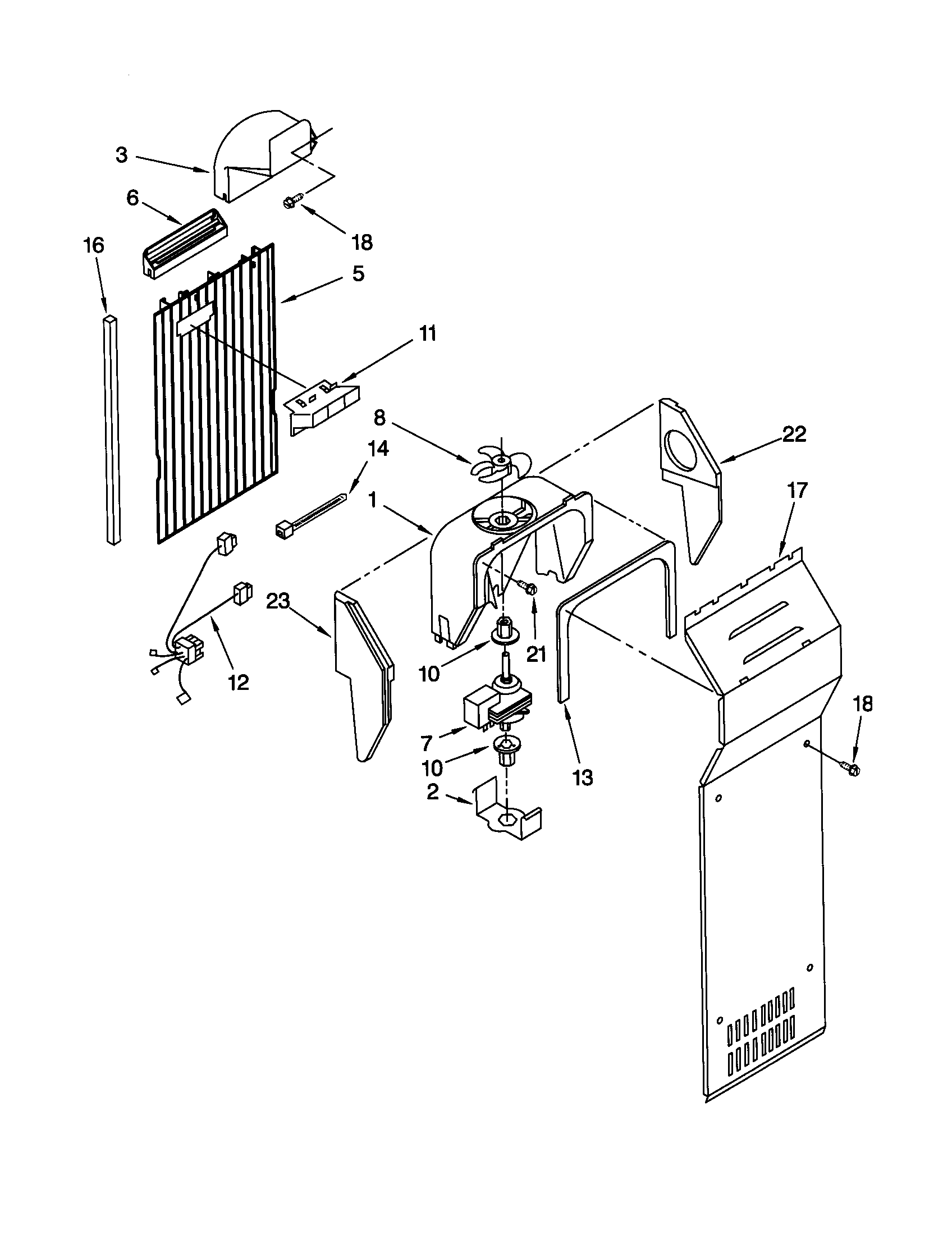 Kenmore 10652212100 air flow diagram