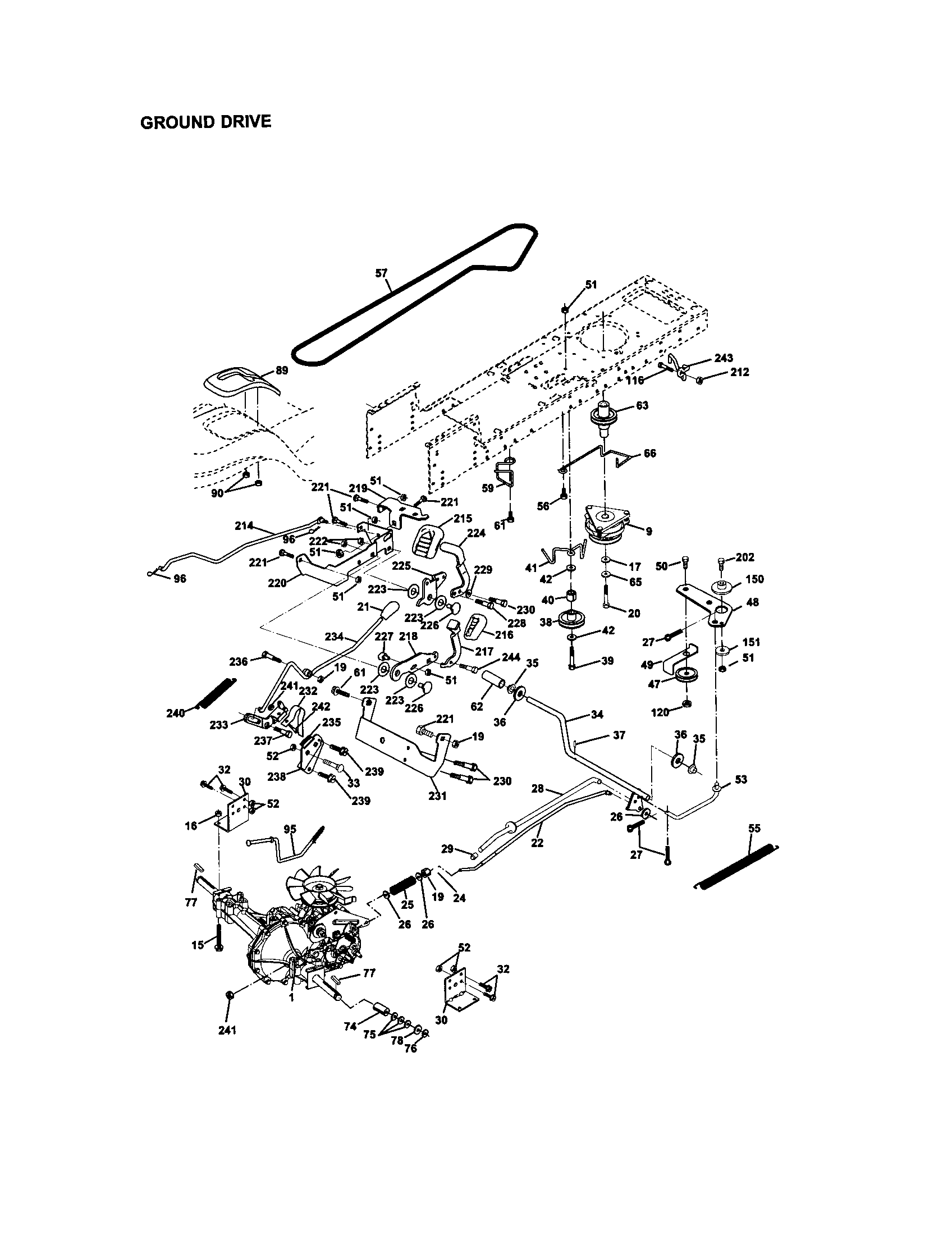 Craftsman 917272261 ground drive diagram