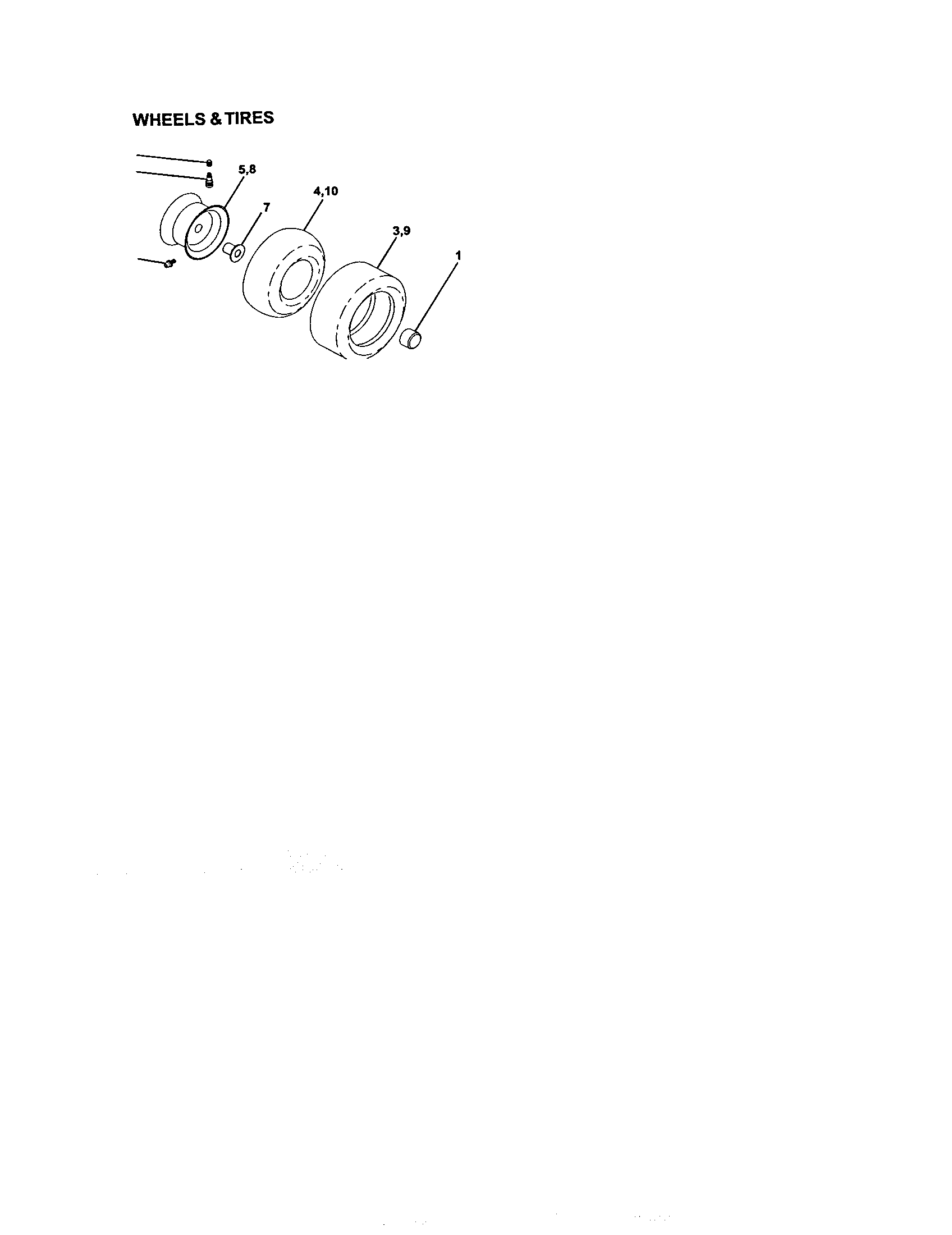 Craftsman 917272261 wheels and tires diagram