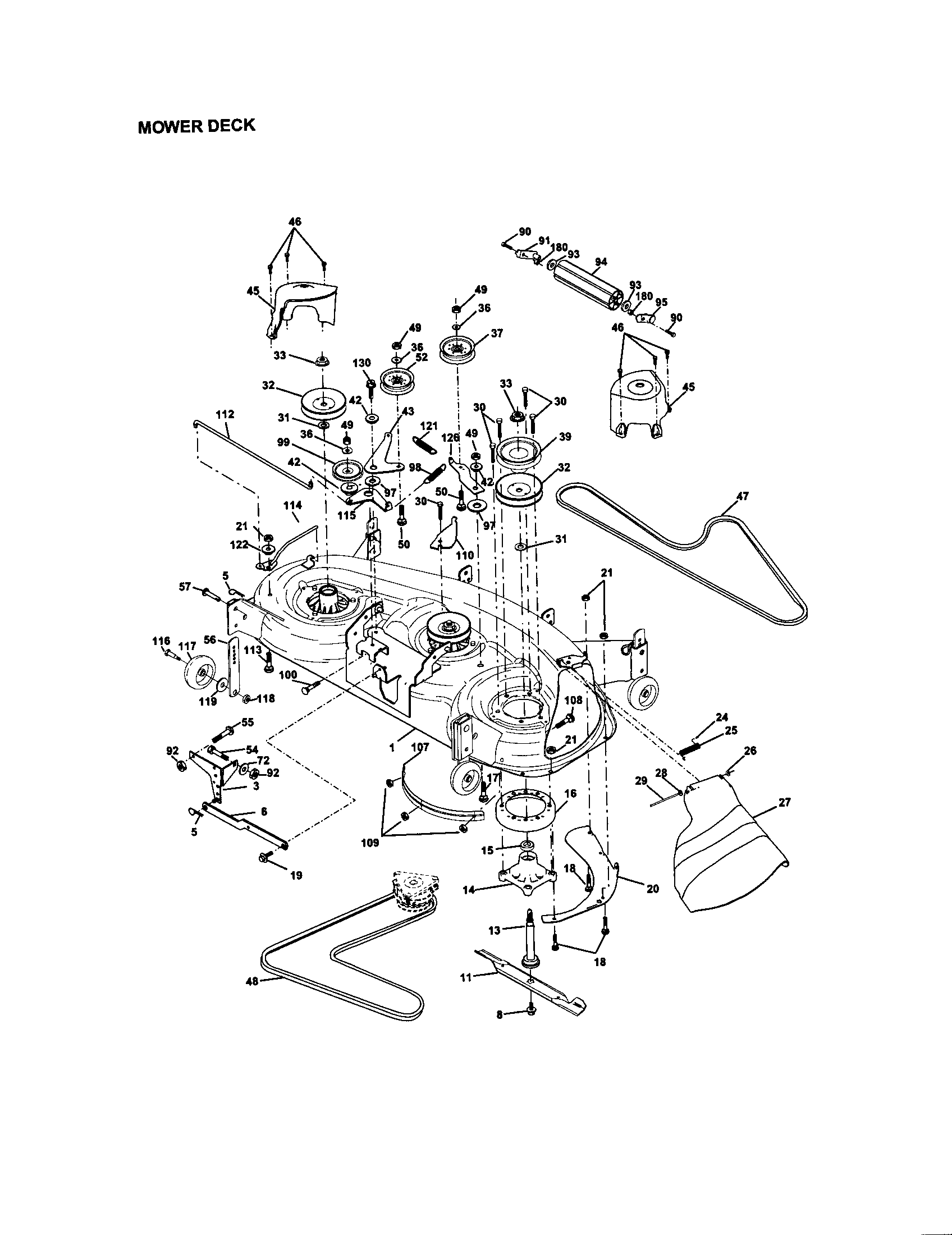Craftsman 917272261 mower deck diagram