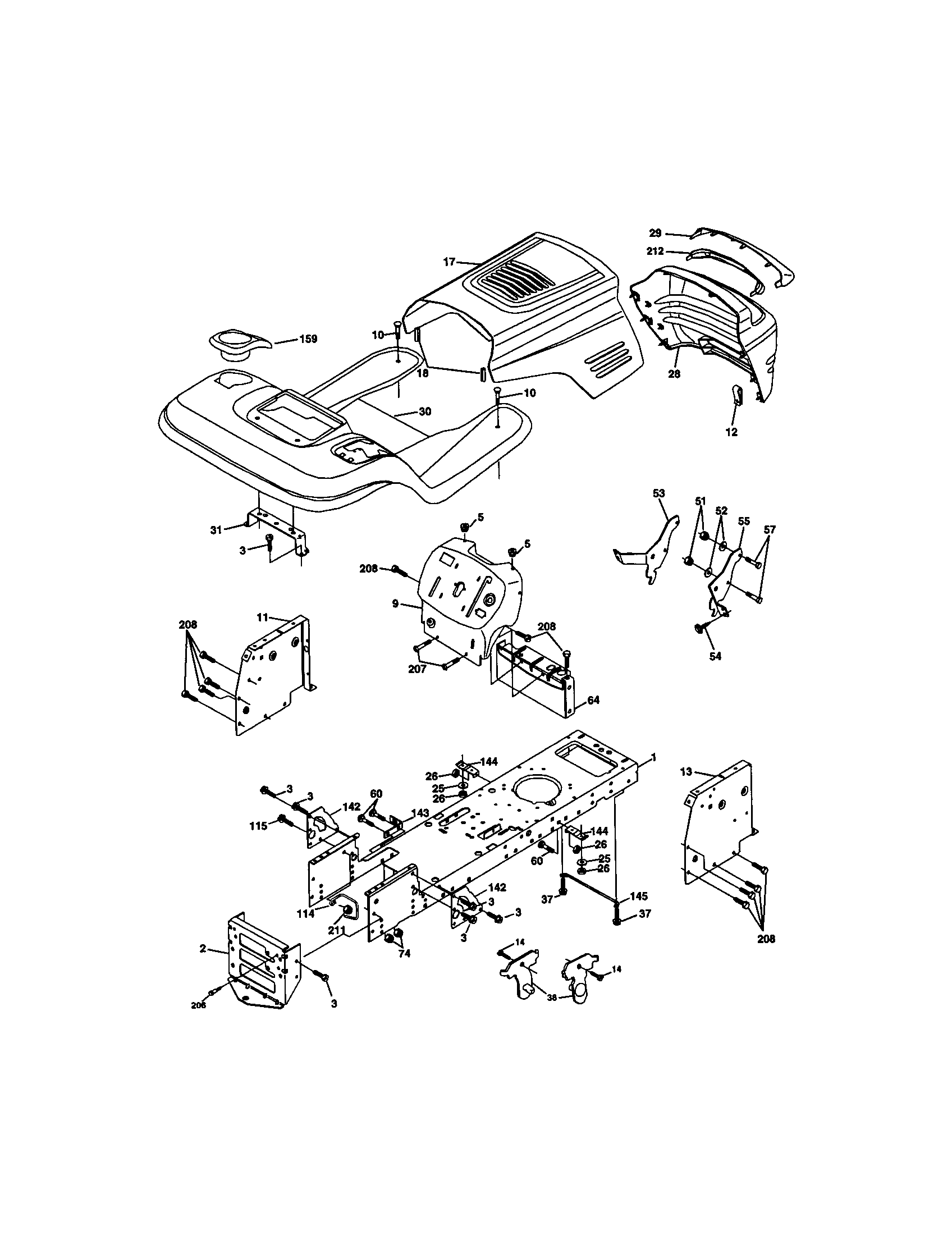 Craftsman 917272056 chassis and enclosures diagram