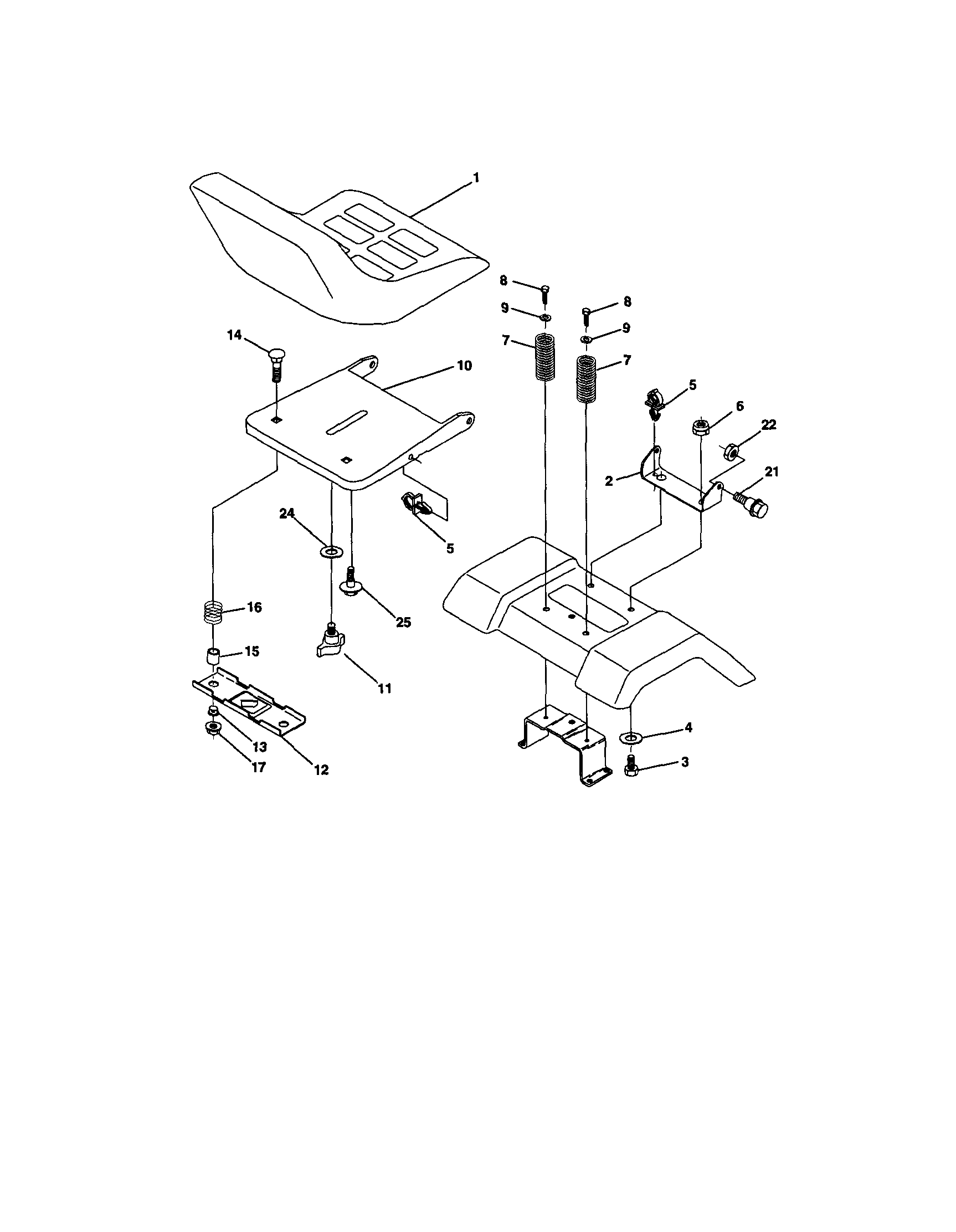 Craftsman 917272056 seat assembly diagram