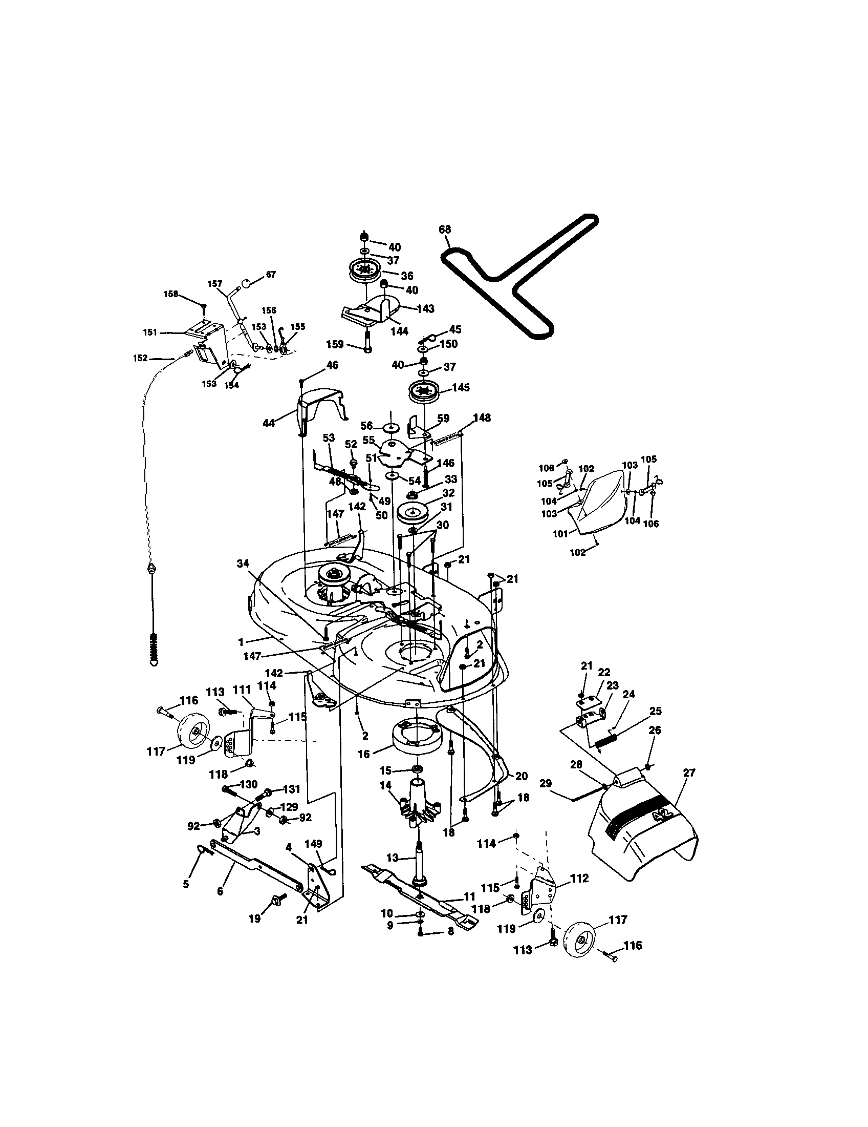 Craftsman 917272056 mower deck diagram