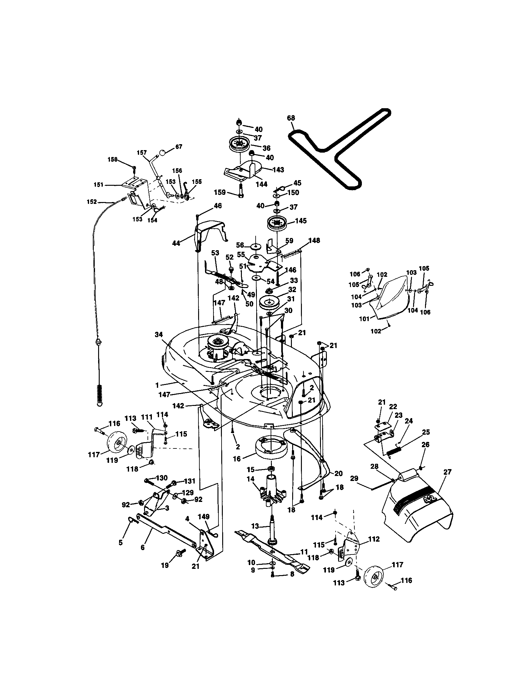 Craftsman 917271733 mower deck diagram