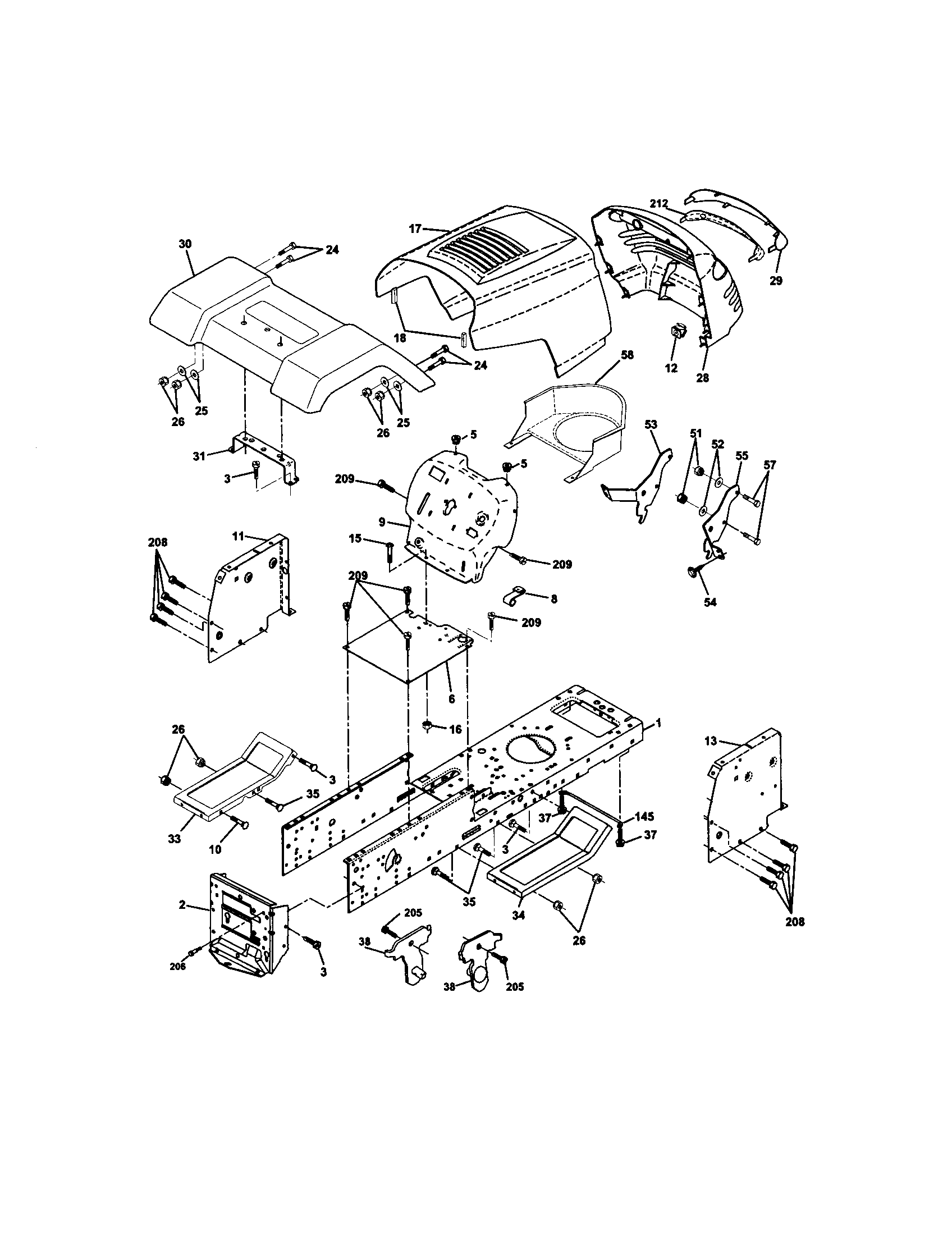 Craftsman 917271531 chassis and enclosures diagram