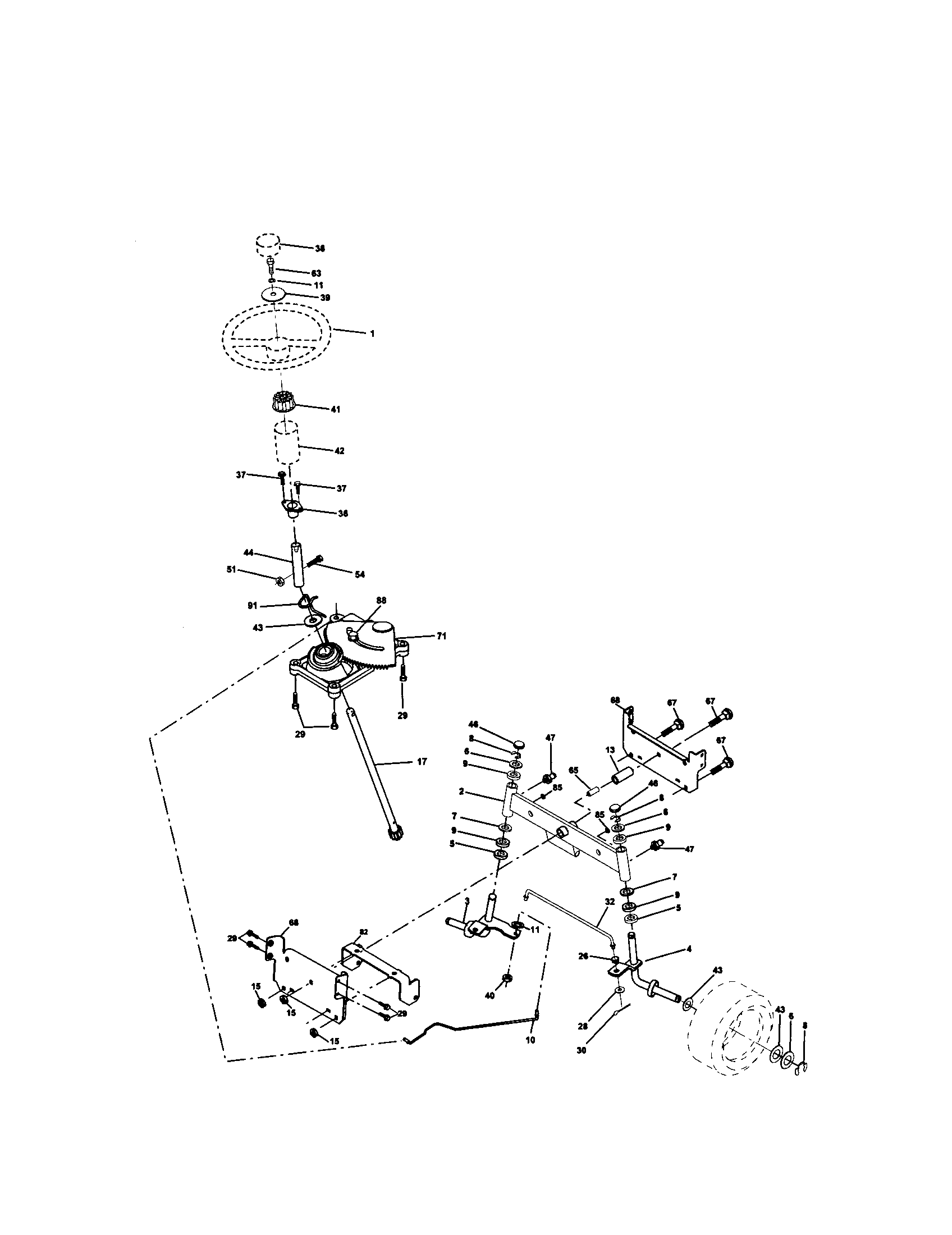Craftsman 917271531 steering diagram