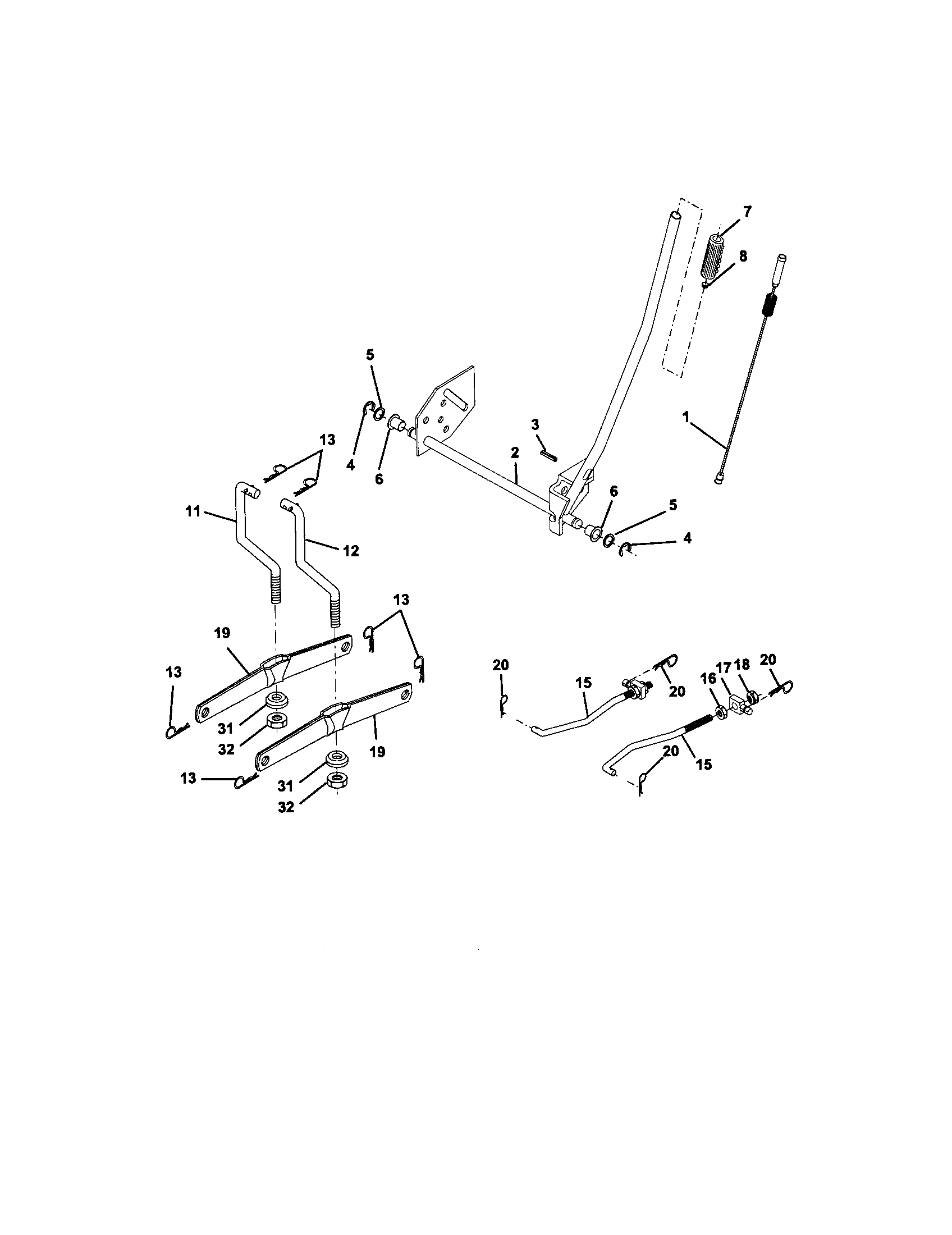 Craftsman 917271531 lift assembly diagram