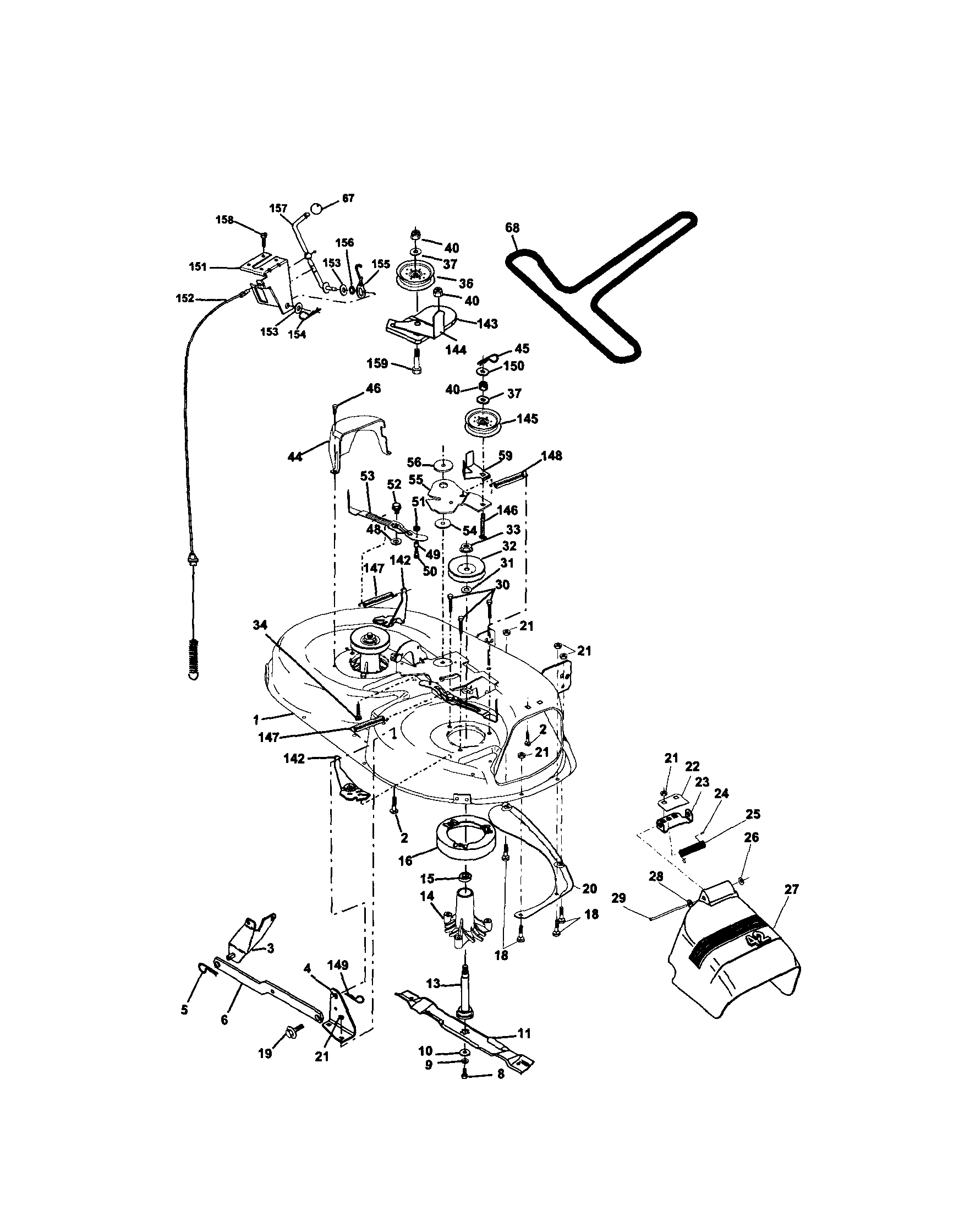 Craftsman 917271531 mower deck diagram