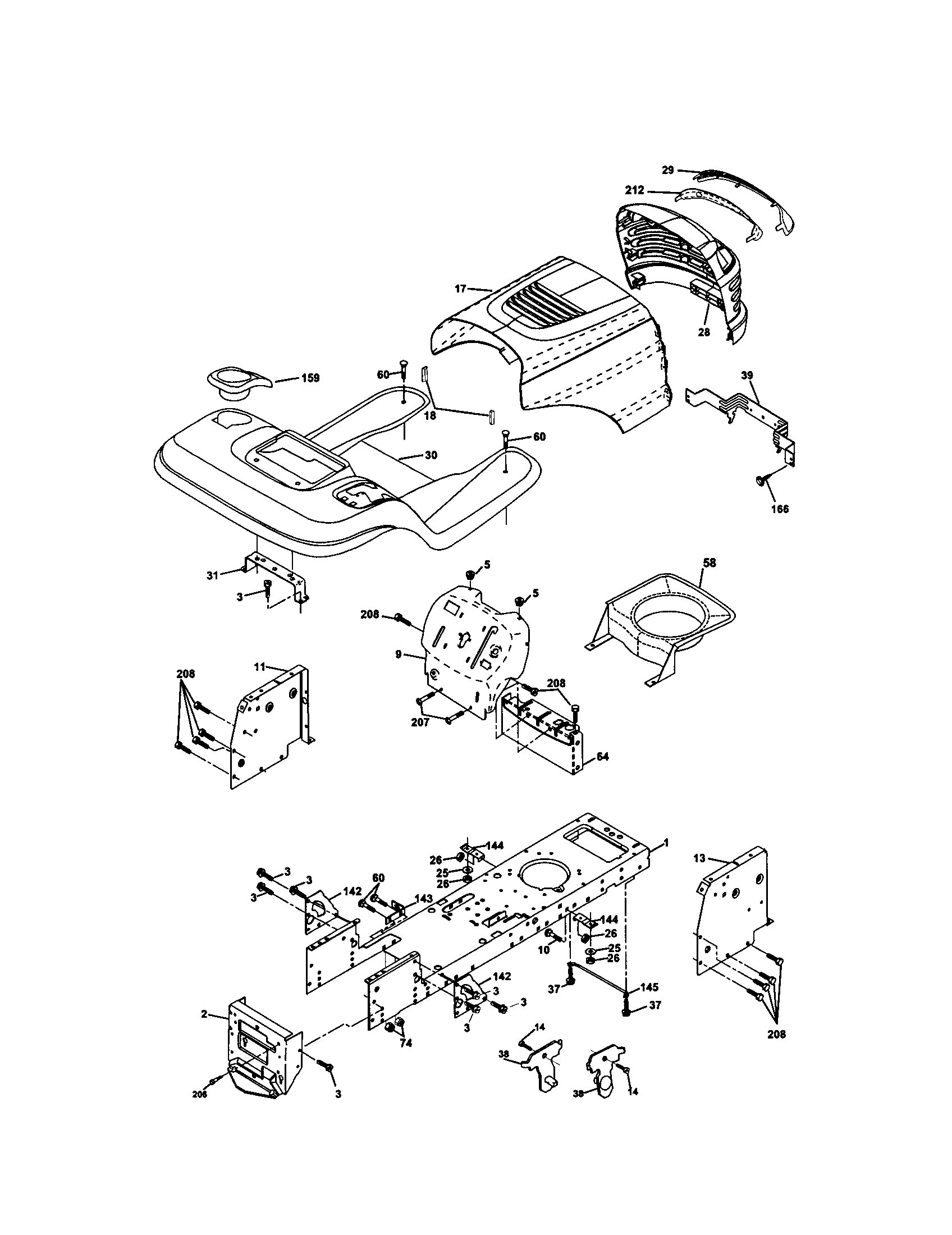 Craftsman 917272421 chassis and enclosures diagram