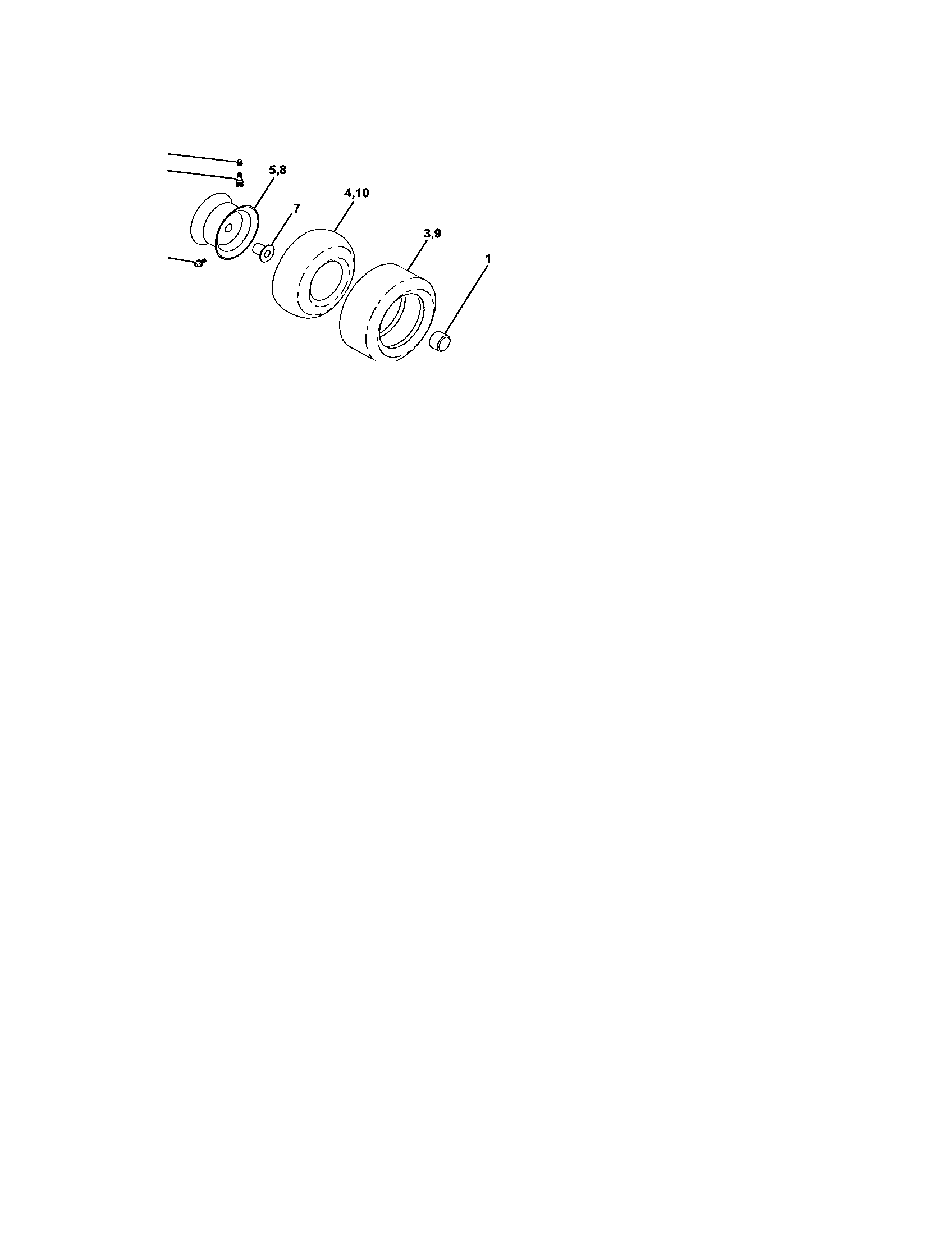 Craftsman 917272421 wheels and tires diagram