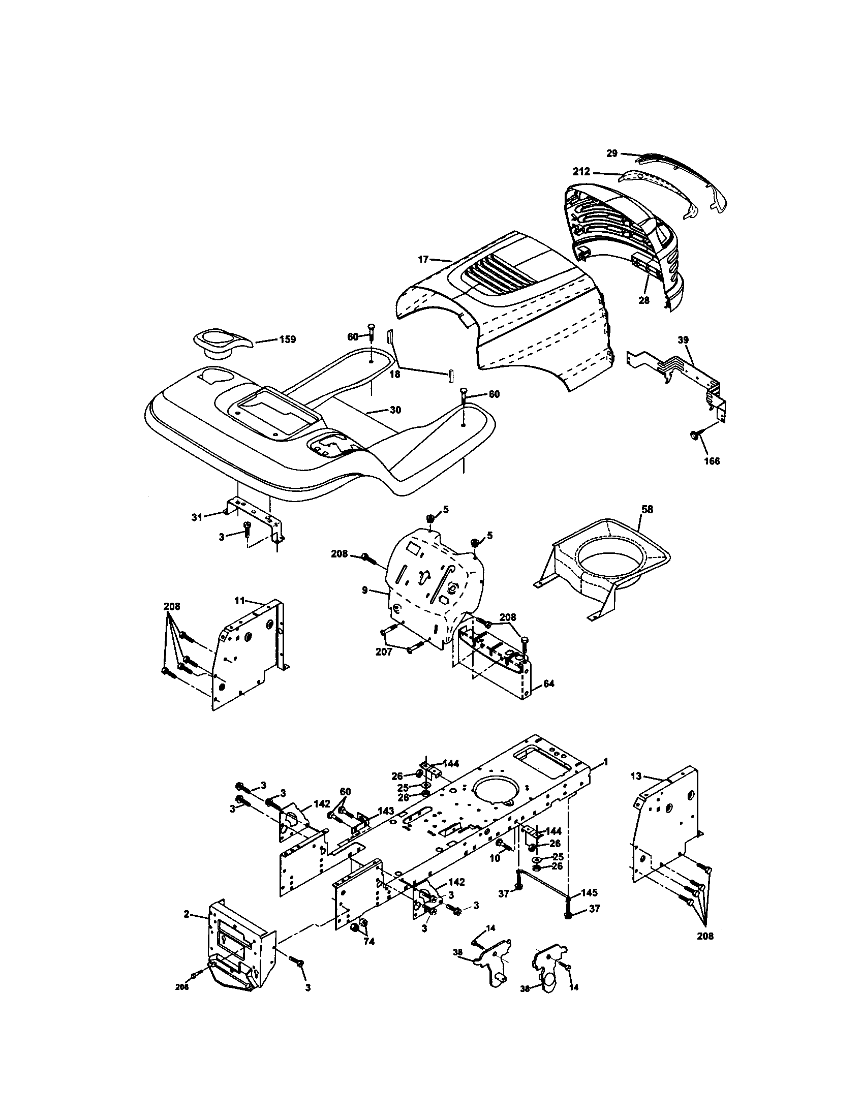 Craftsman 917272442 chassis and enclosures diagram
