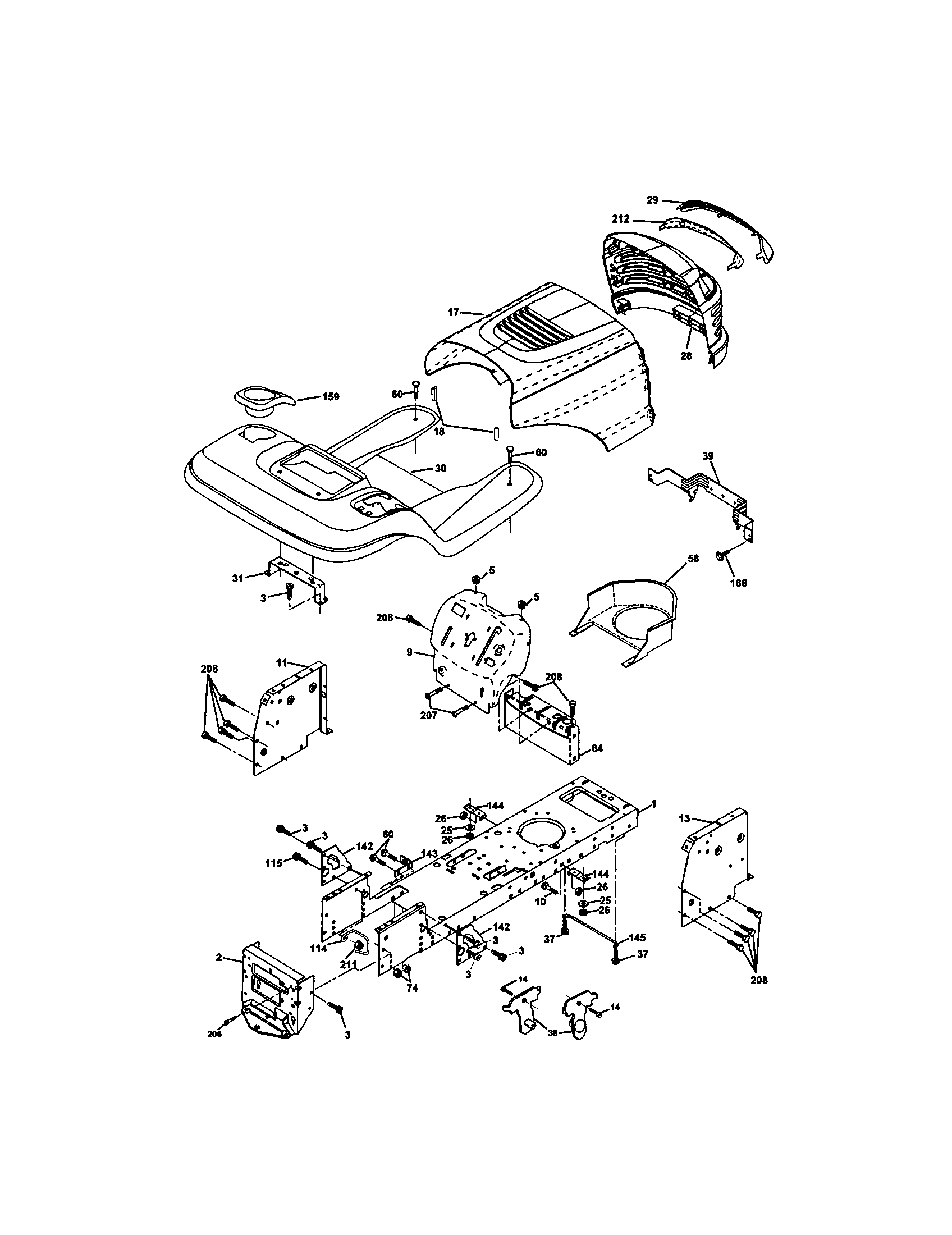 Craftsman 917272431 chassis and enclosures diagram