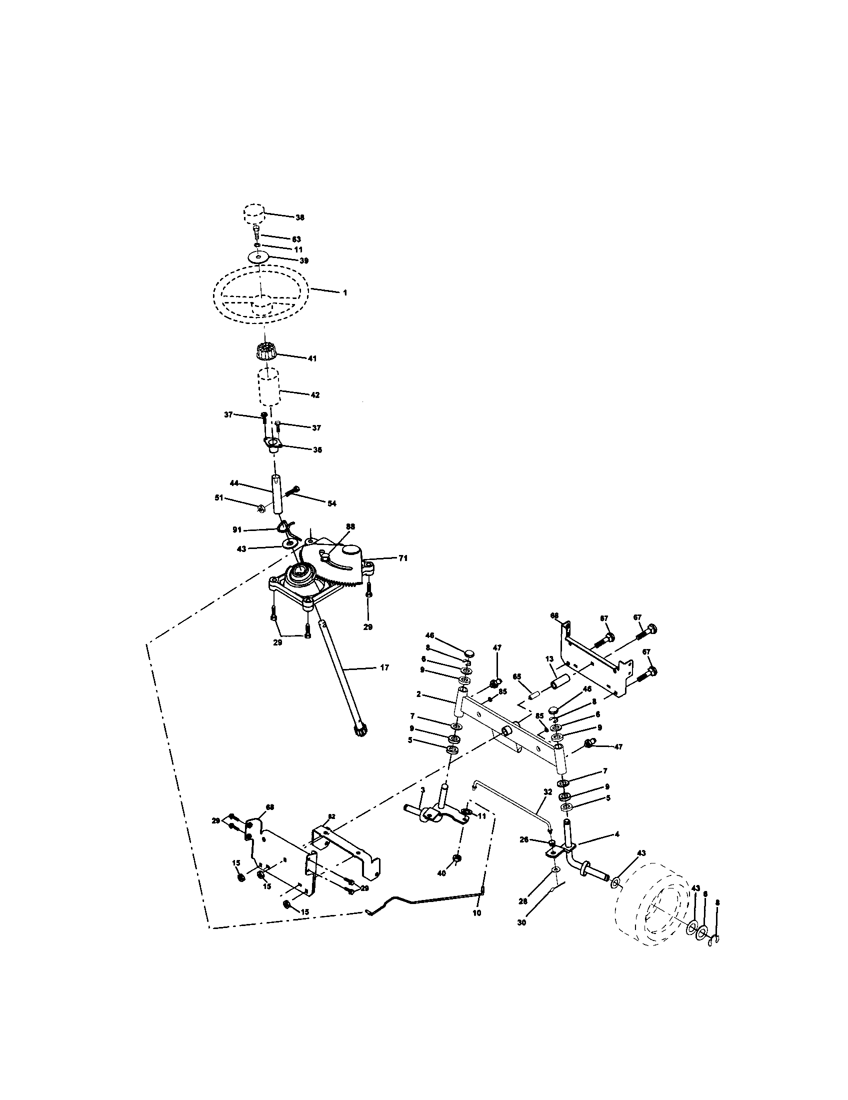 Craftsman 917272431 steering diagram