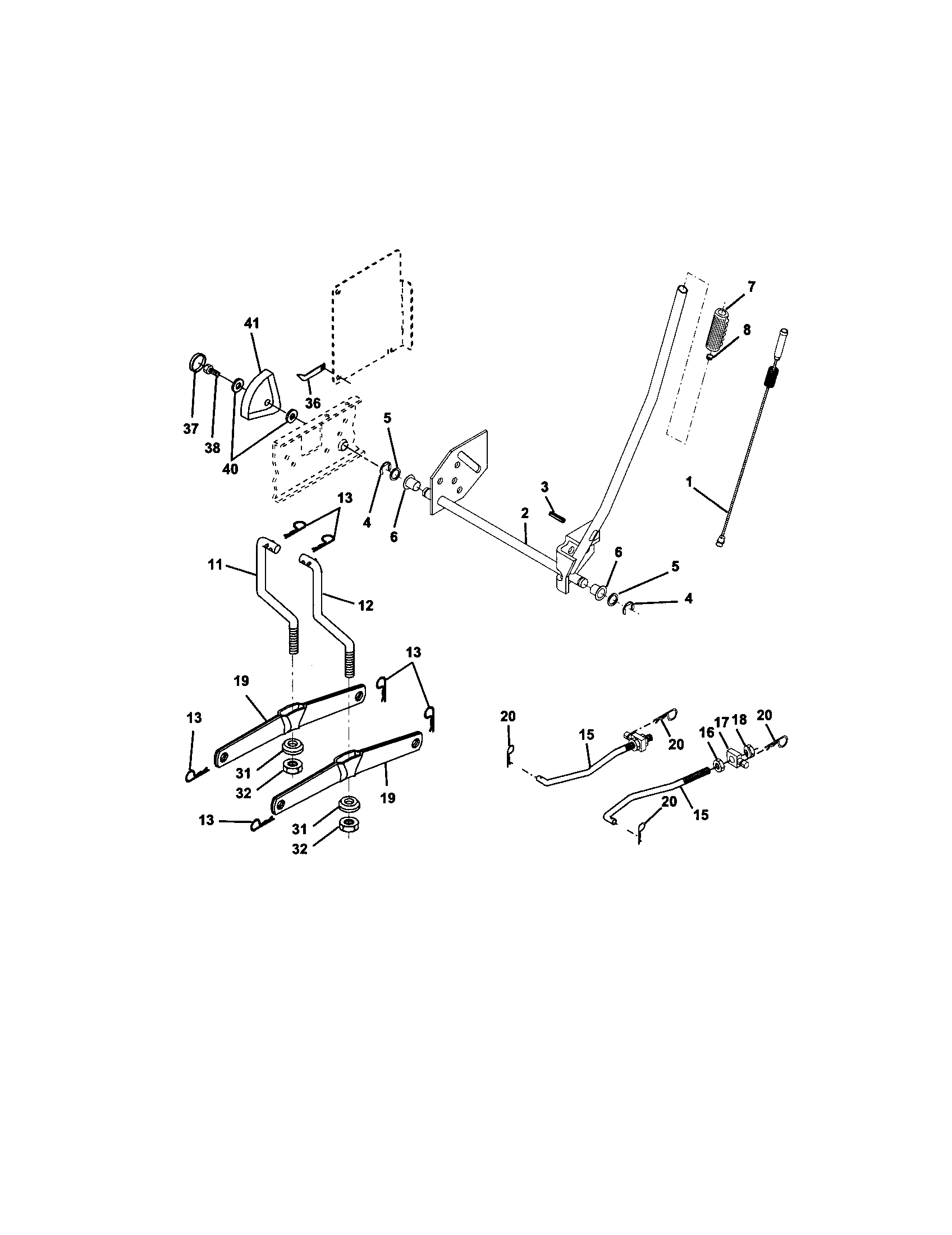 Craftsman 917272431 lift assembly diagram