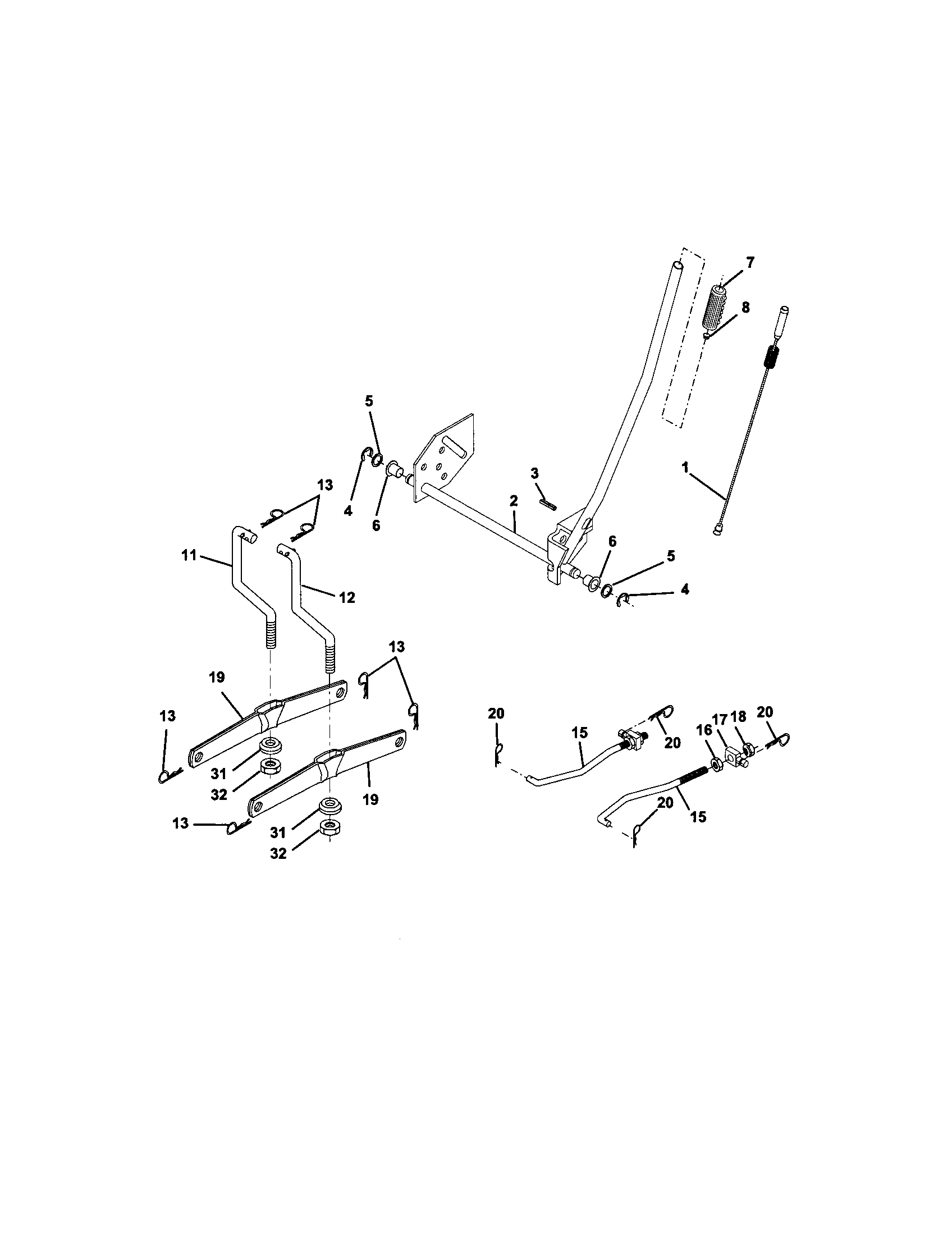 Craftsman 917272066 lift assembly diagram
