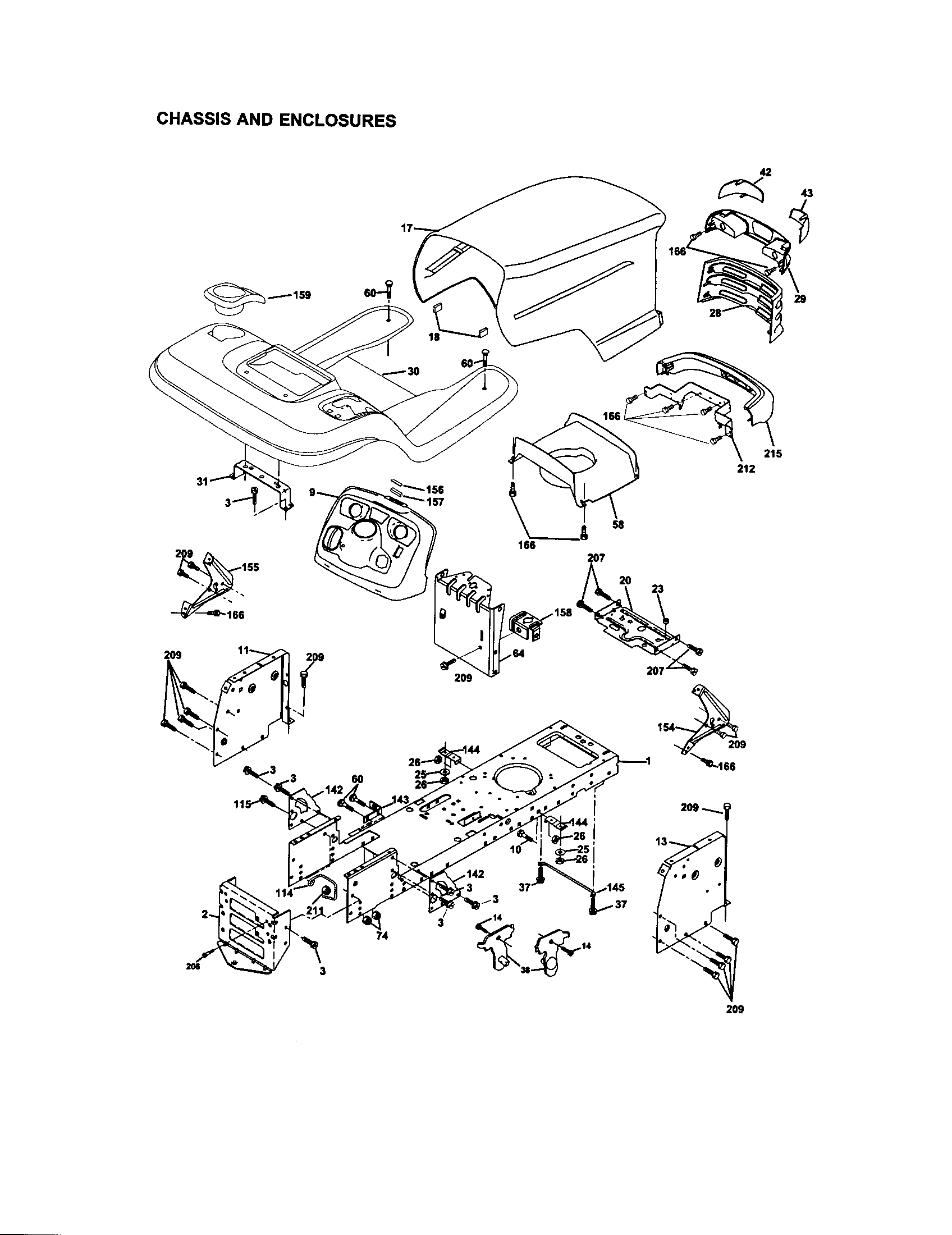 Craftsman 917272232 chassis and enclosures diagram