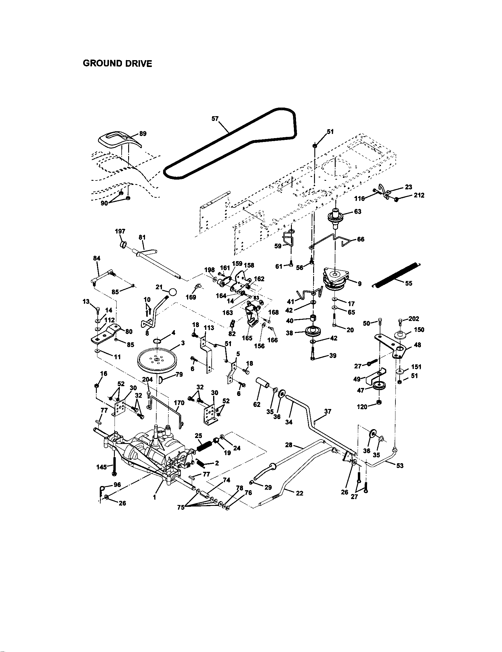 Craftsman 917272232 ground drive diagram