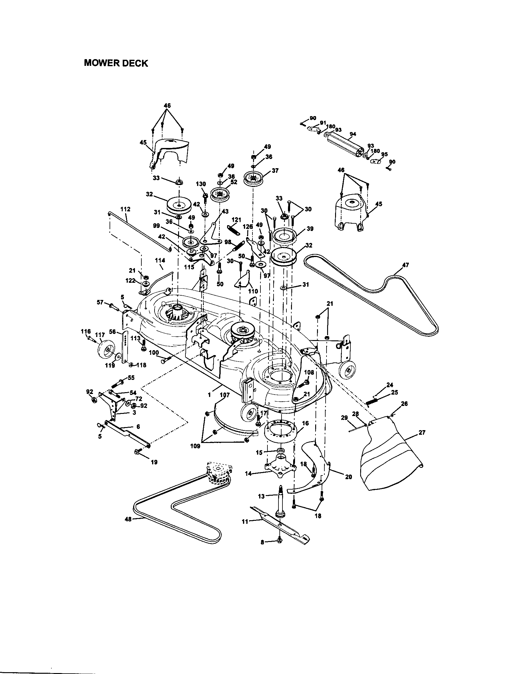 Craftsman 917272232 mower deck diagram