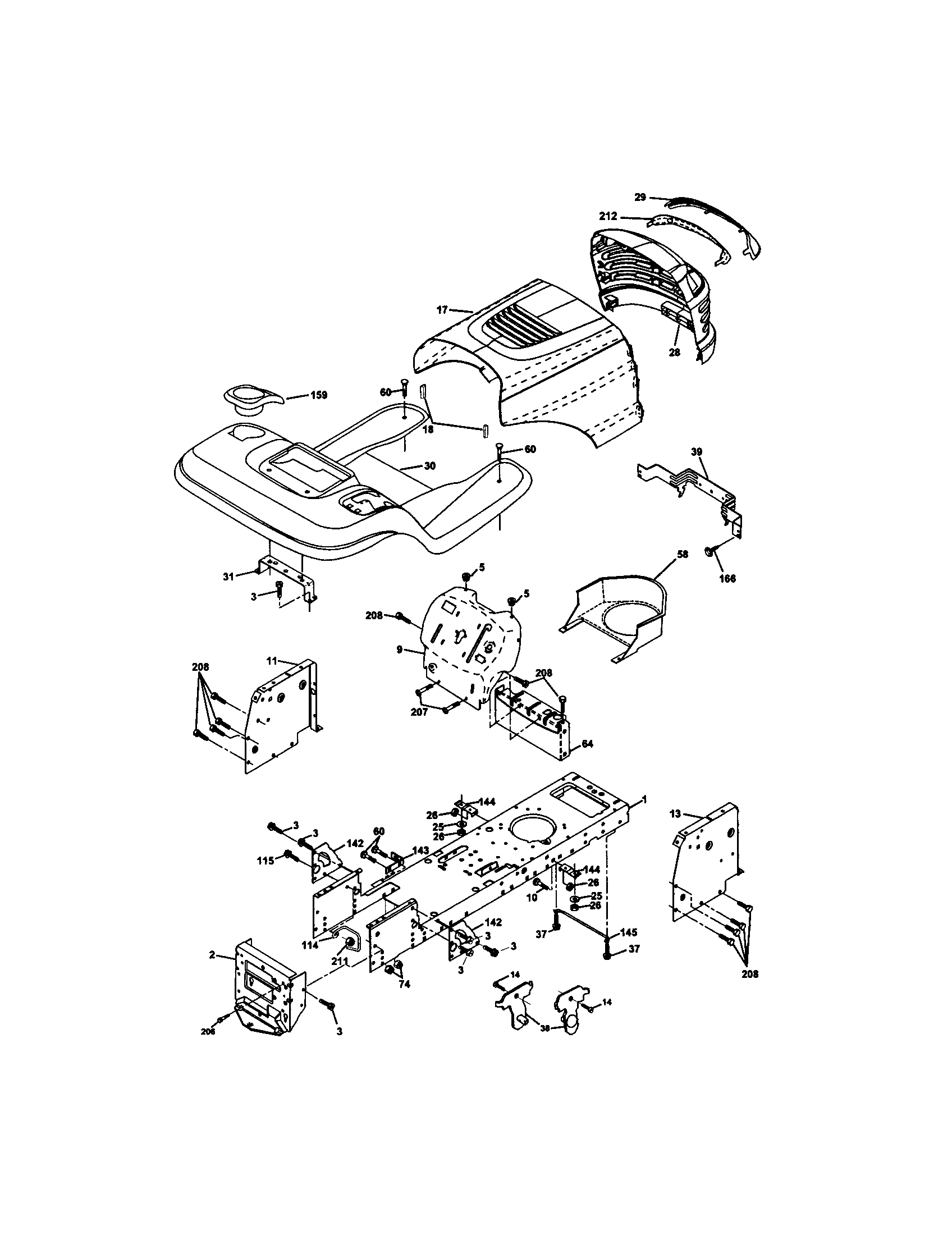 Craftsman 917272432 chassis and enclosures diagram
