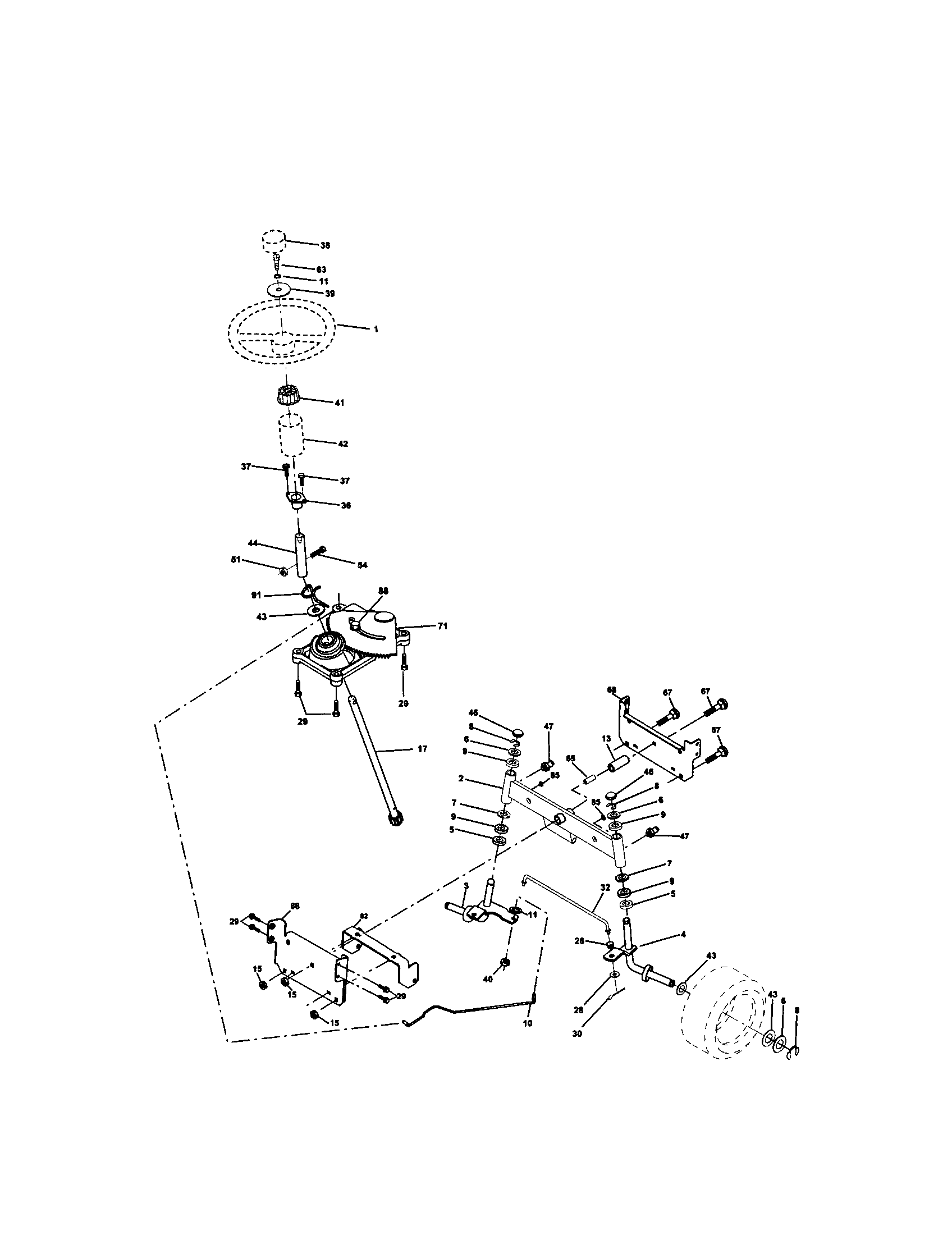 Craftsman 917272432 steering diagram