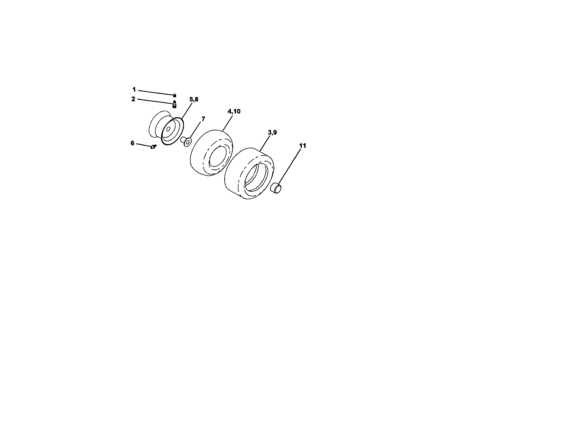 Craftsman 917272432 wheels and tires diagram