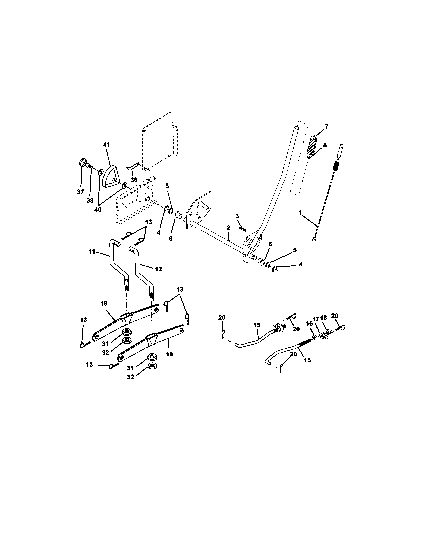 Craftsman 917272432 lift assembly diagram