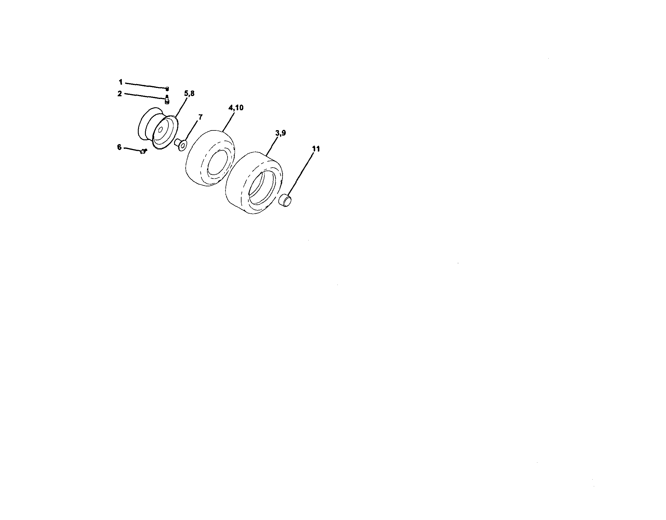 Craftsman 917271633 wheels and tires diagram