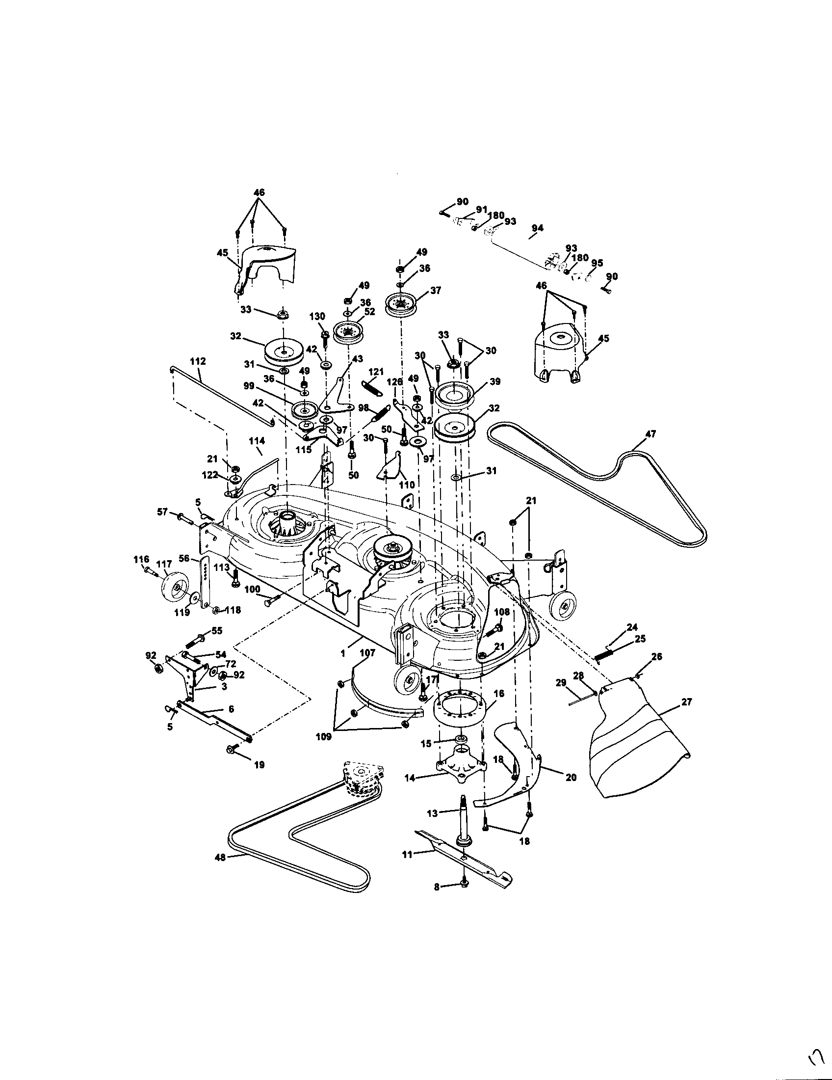 Craftsman 917272242 mower deck diagram
