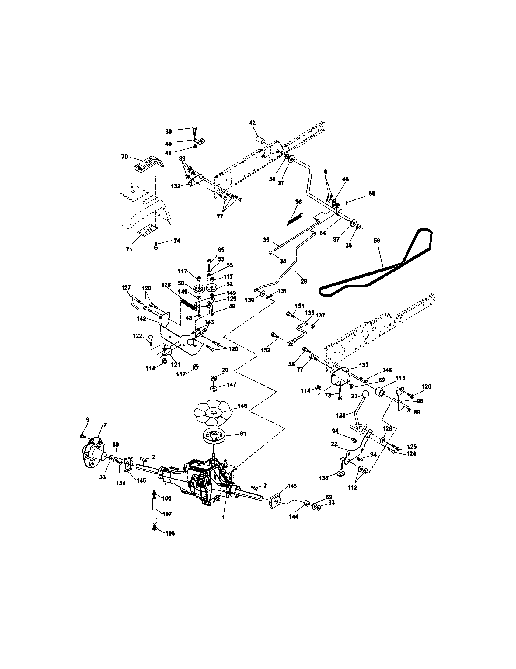 Craftsman 917274961 ground drive diagram