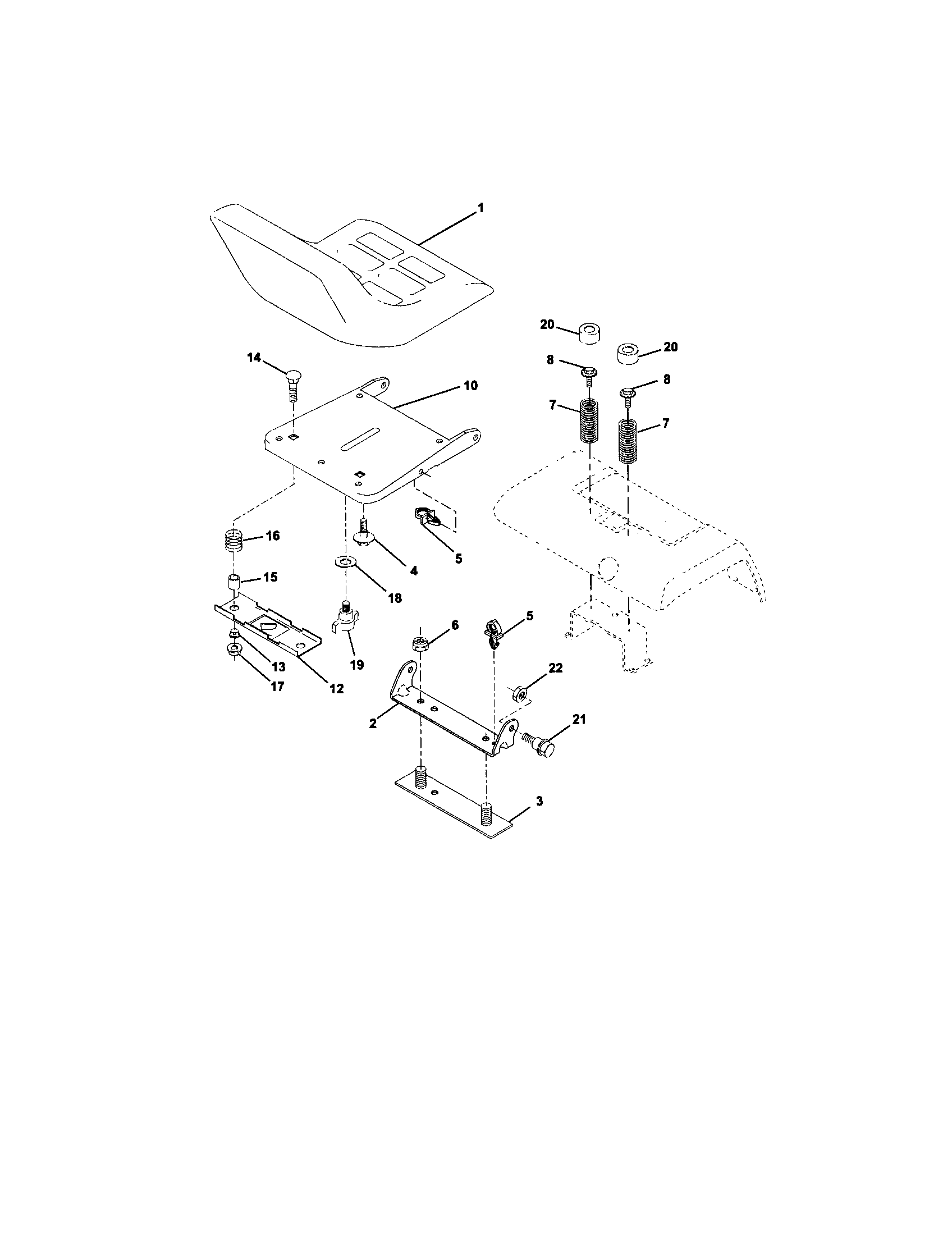 Craftsman 917274961 seat assembly diagram