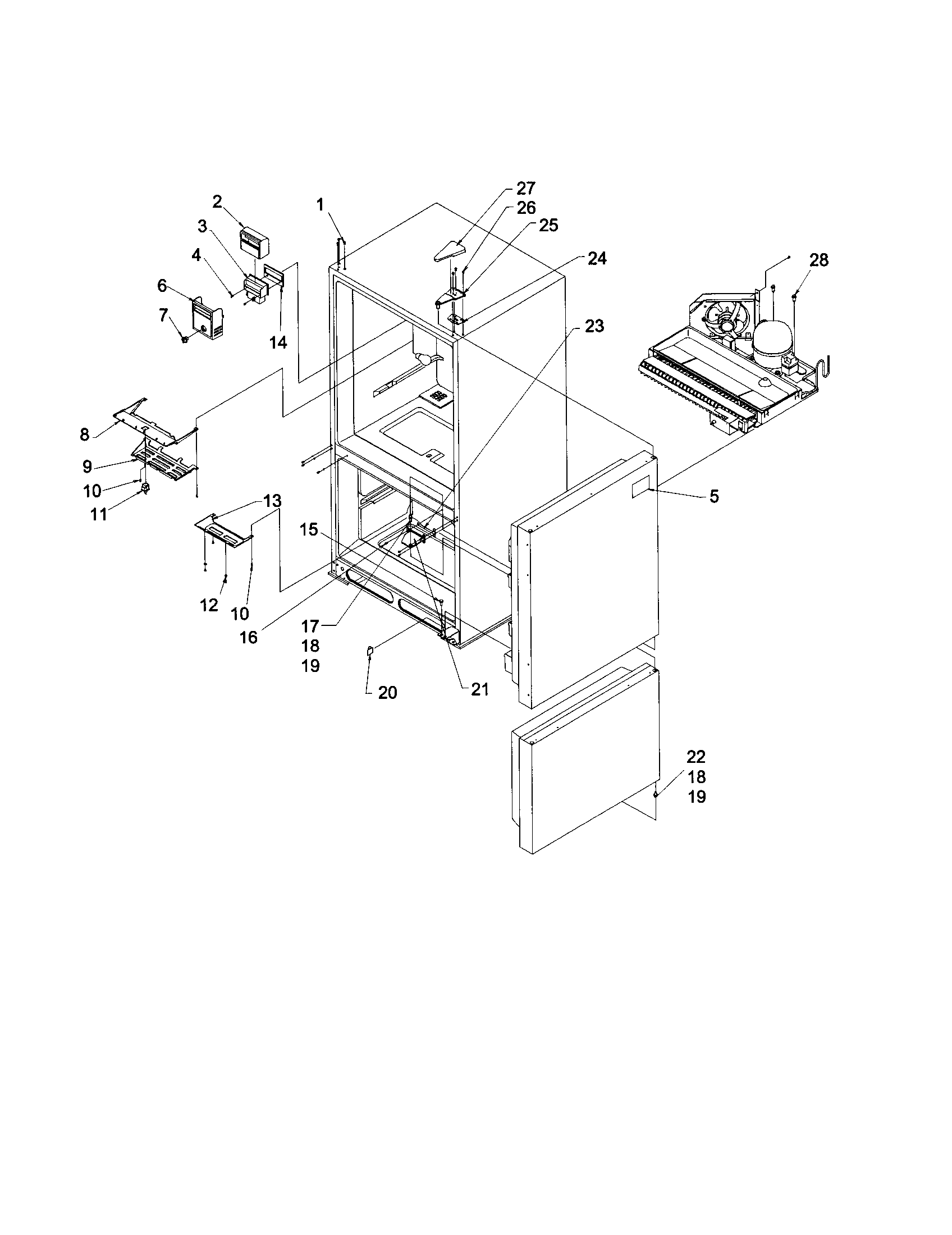 Kenmore 59661292101 controls and light covers diagram