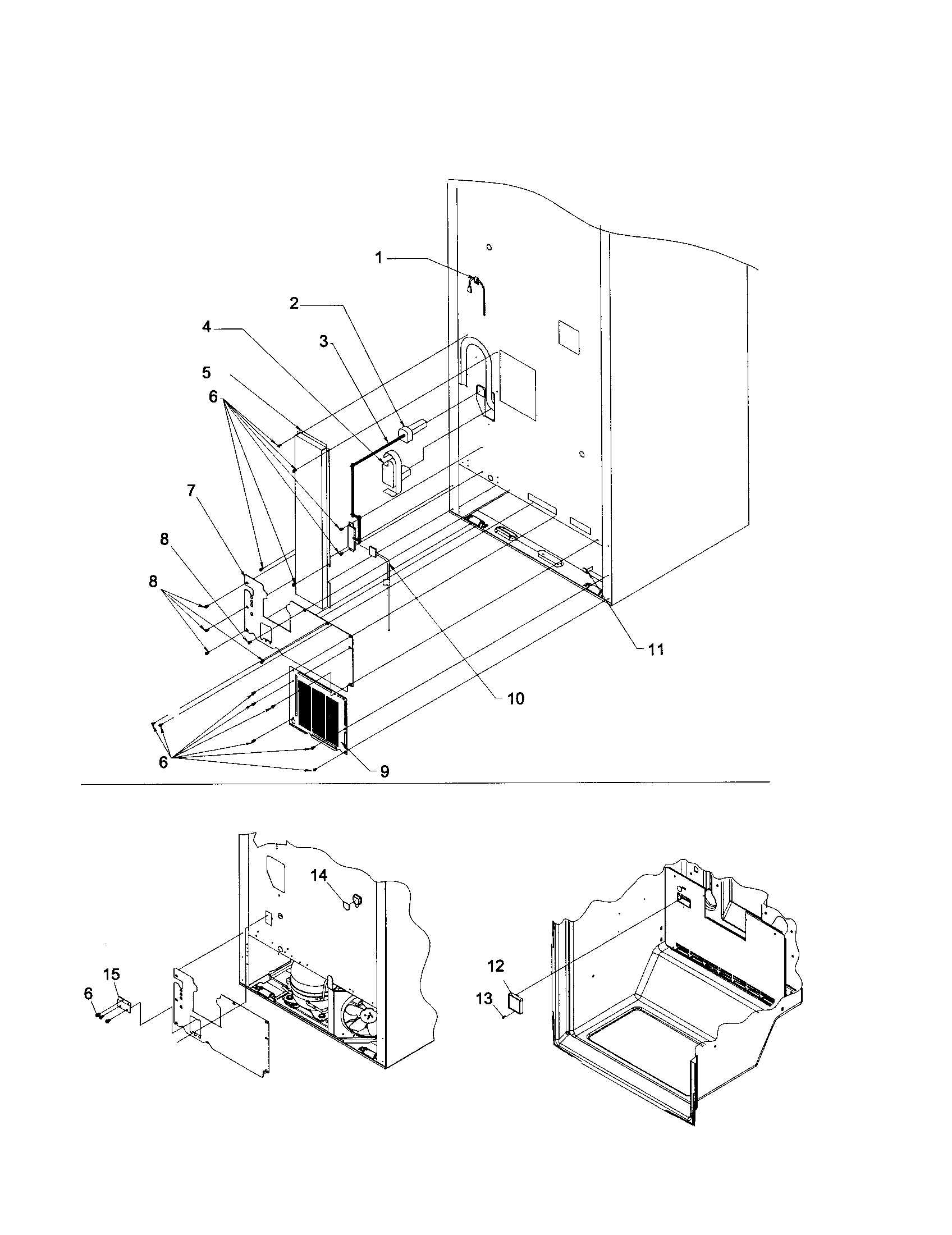 Kenmore 59661292101 cabinet back diagram