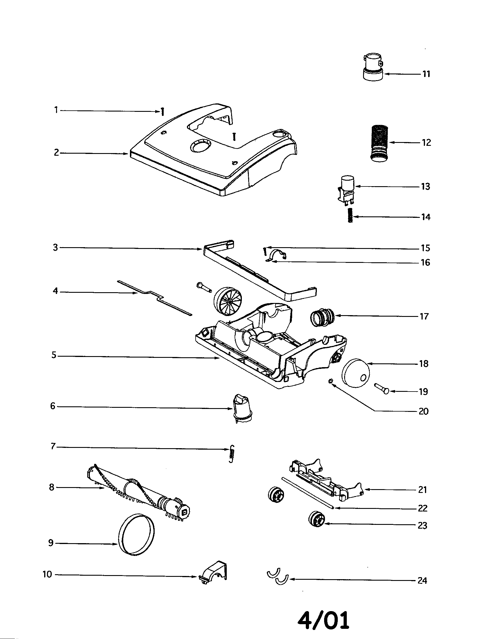 Eureka 4684AT hood diagram