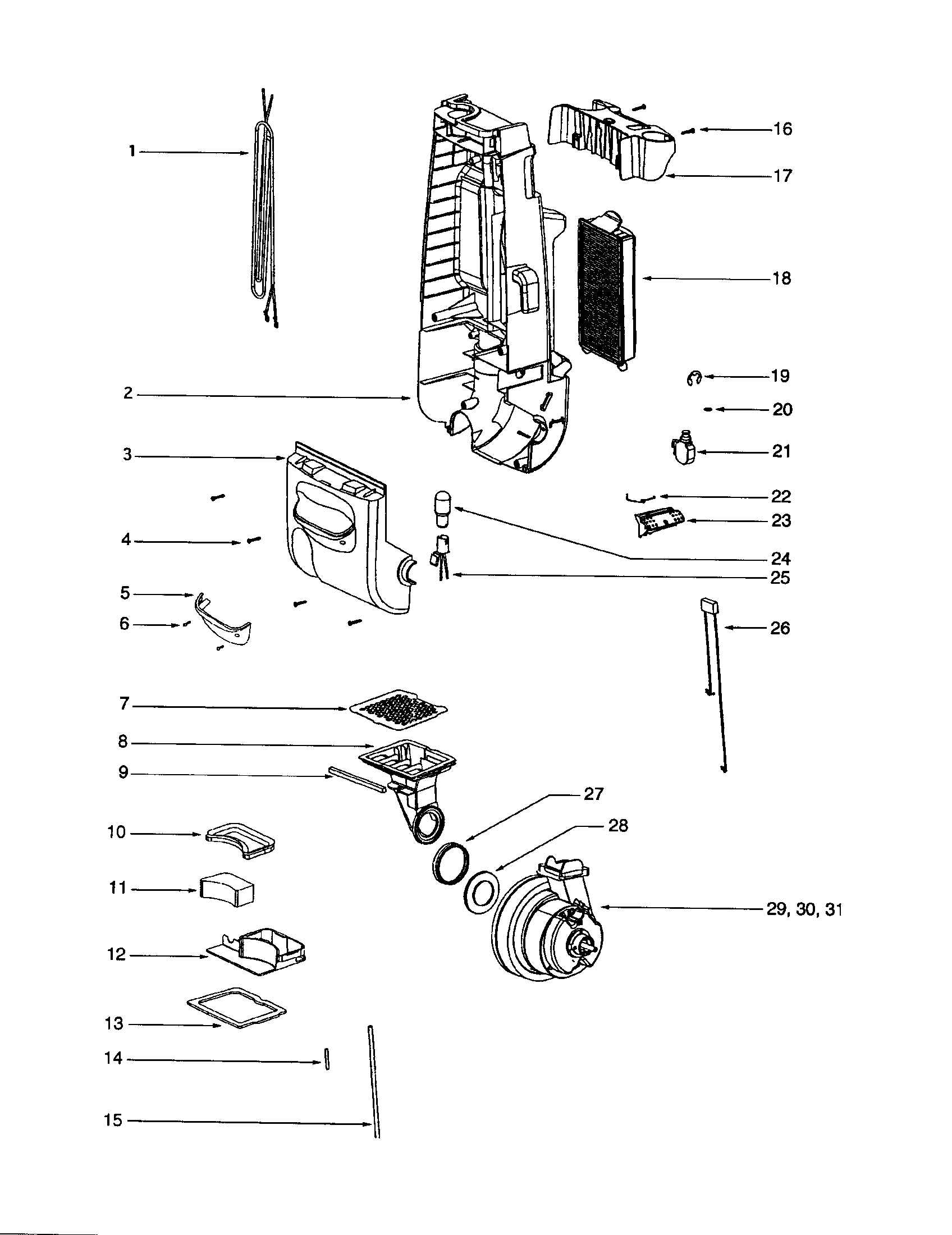 Eureka 4684AT motor cover diagram