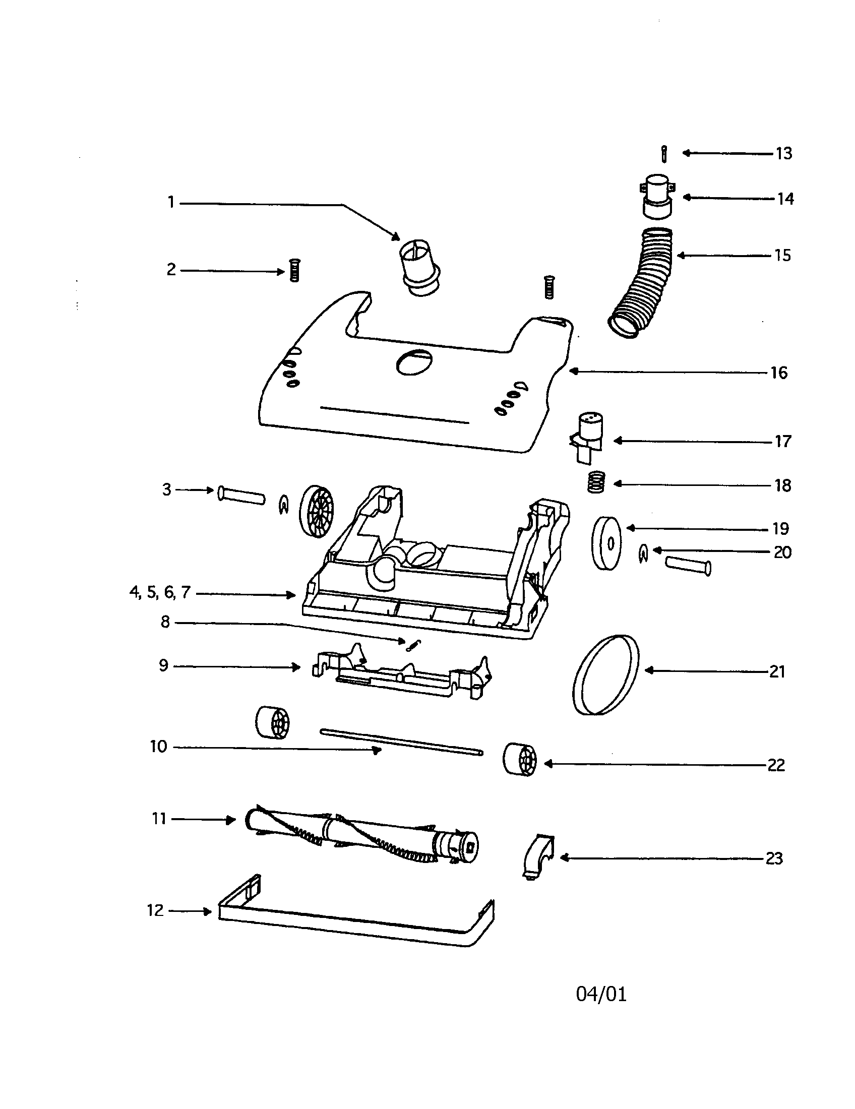 Eureka 4334AT hood diagram