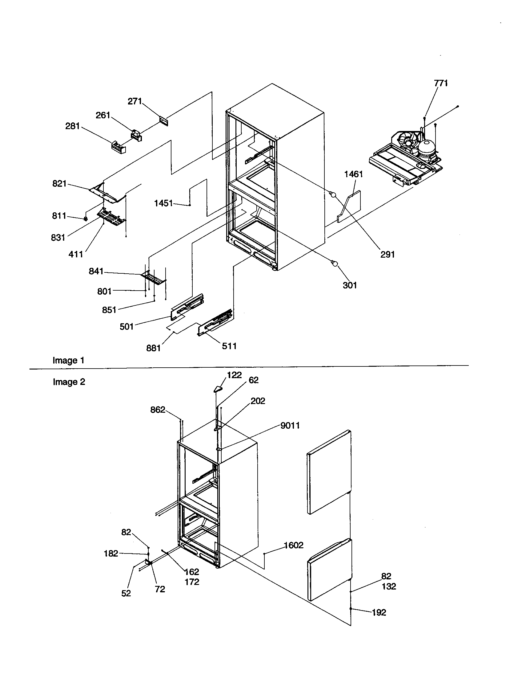Amana BR18V1W-P1320707WW covers, hinges/light covers diagram