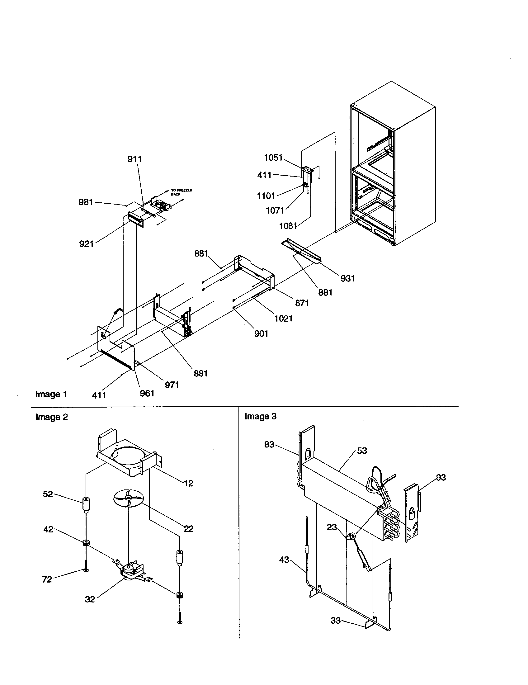 Amana BR18V1W-P1320707WW evaporator/freezer control diagram