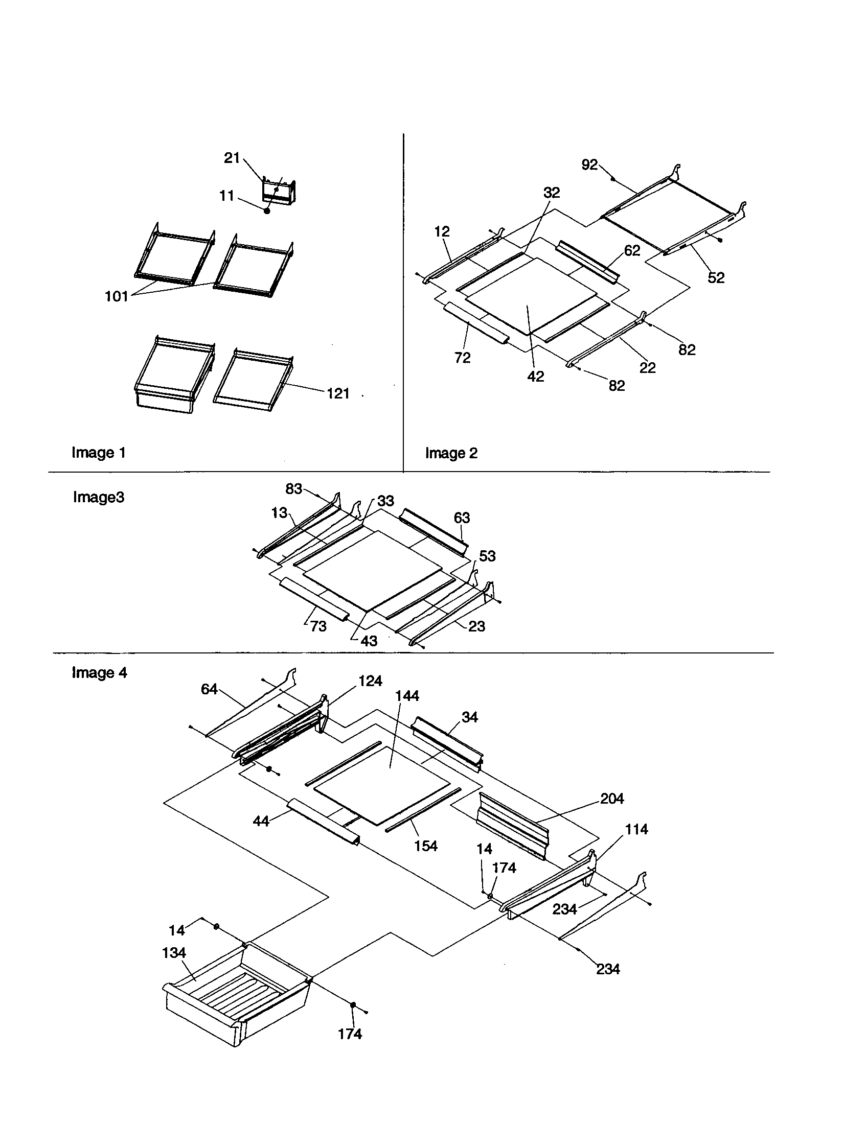 Amana BR18V1W-P1320707WW ref. feature shelf/meatkeeper diagram