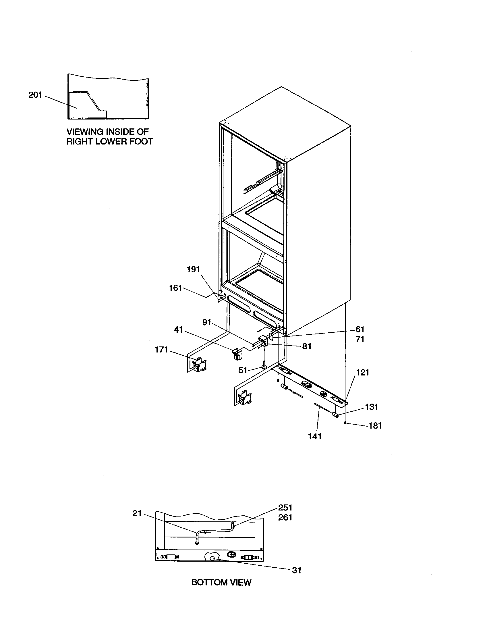 Amana BR18V1W-P1320707WW insulation and roller diagram