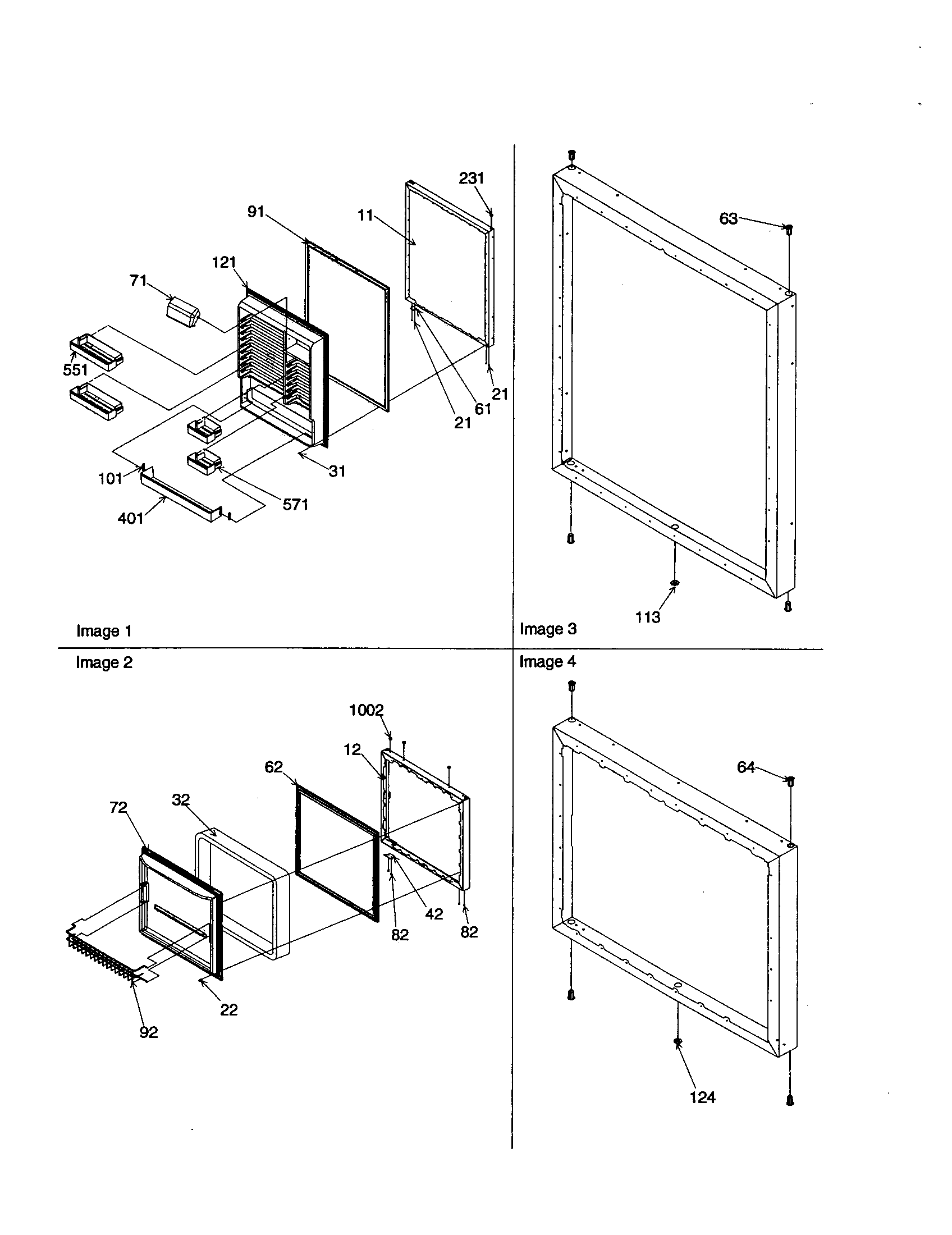 Amana BR18V1W-P1320707WW door assembly diagram