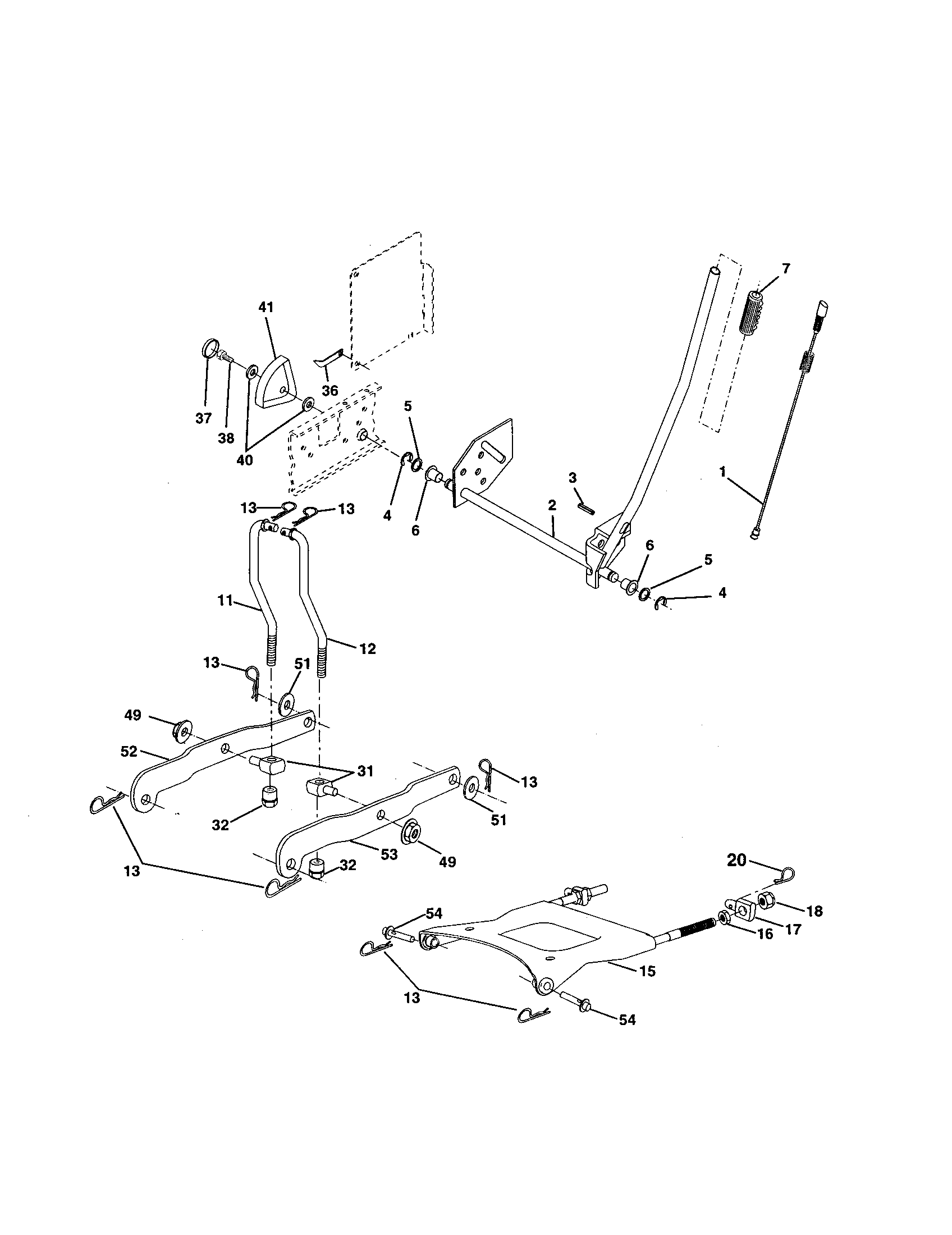 Craftsman 917250980 lift assembly diagram