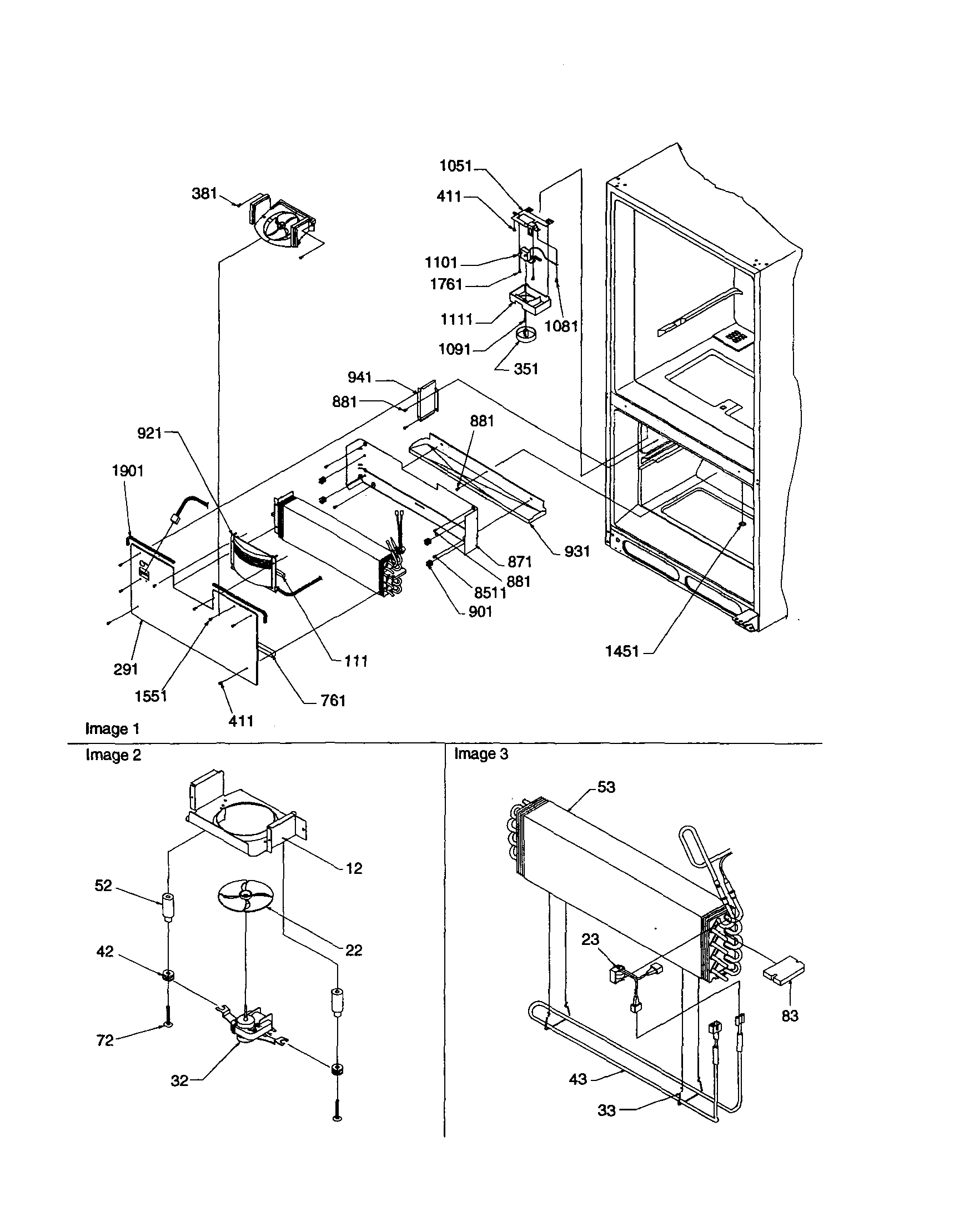 Amana BX21V1C-P1325028WC evaporator/freezer control diagram