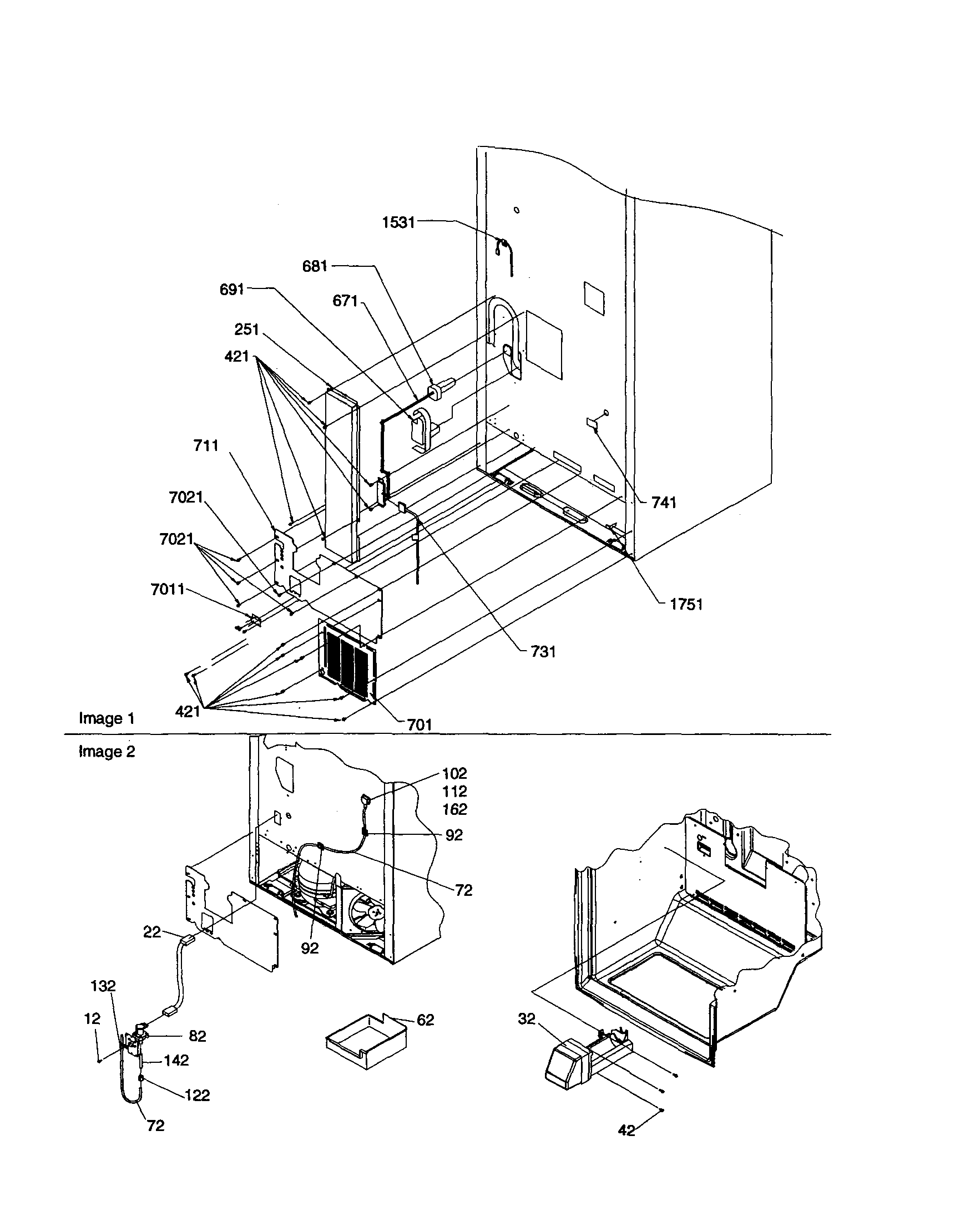Amana BX21V1C-P1325028WC cabinet back diagram