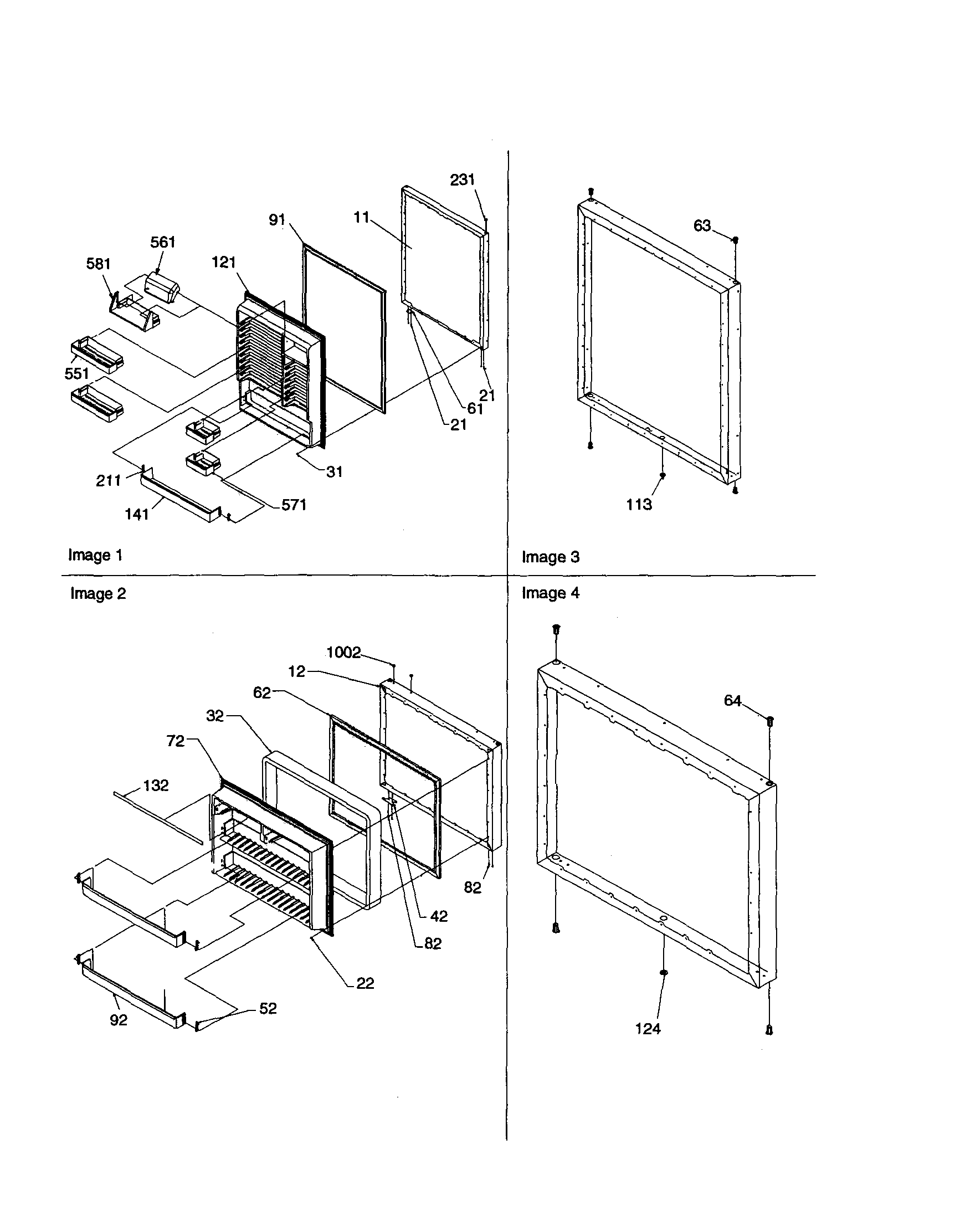 Amana BX21V1C-P1325028WC door assembly diagram