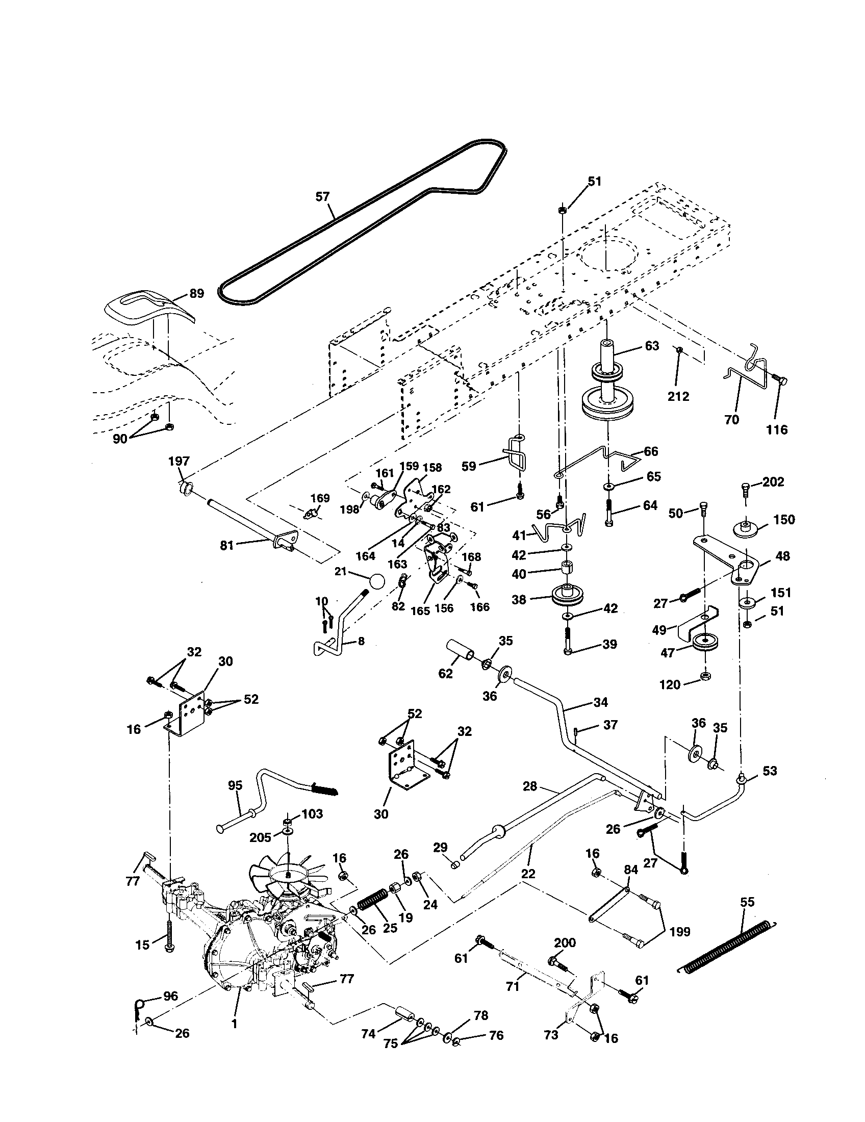 Craftsman 917250450 ground drive diagram