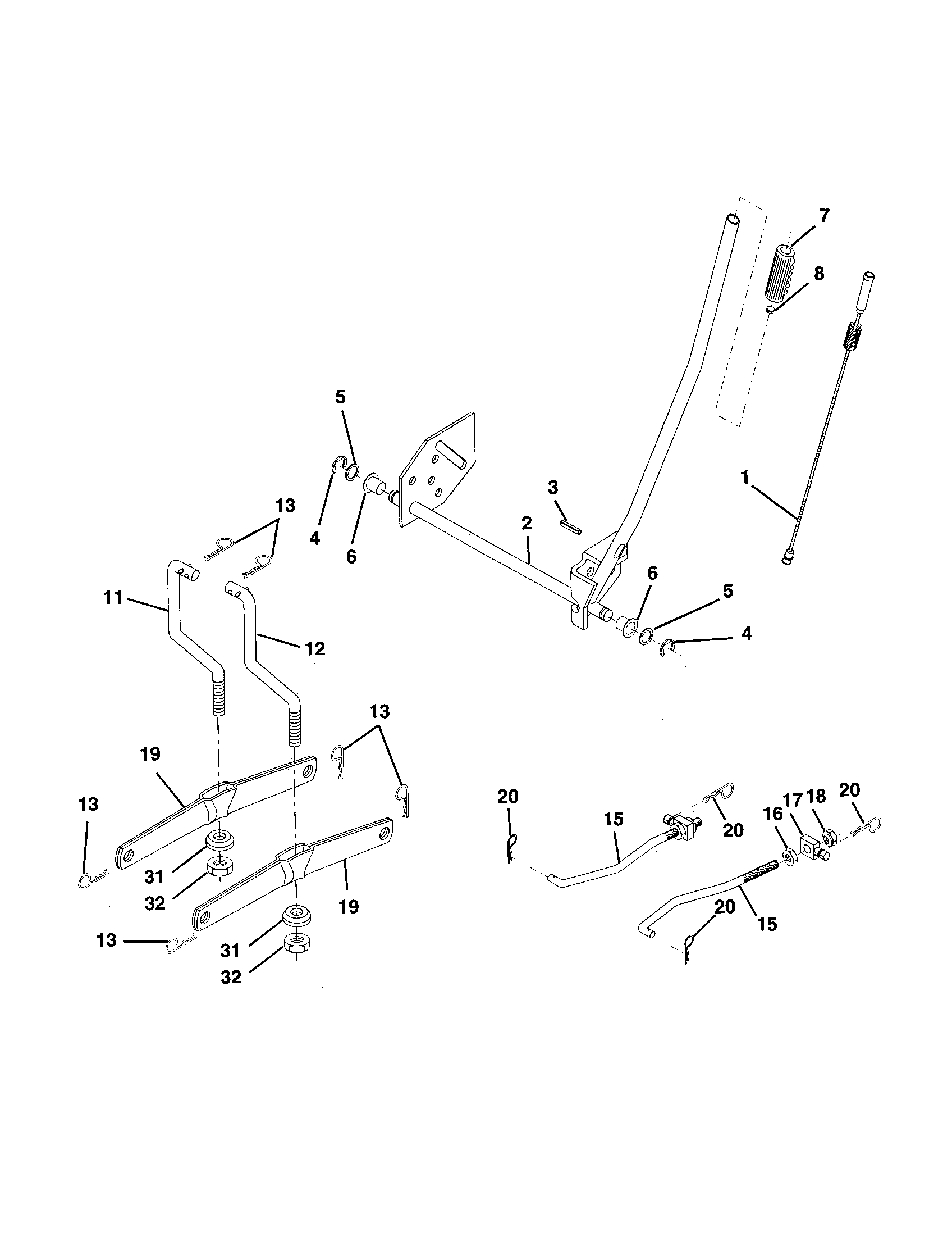 Craftsman 917250450 lift assembly diagram