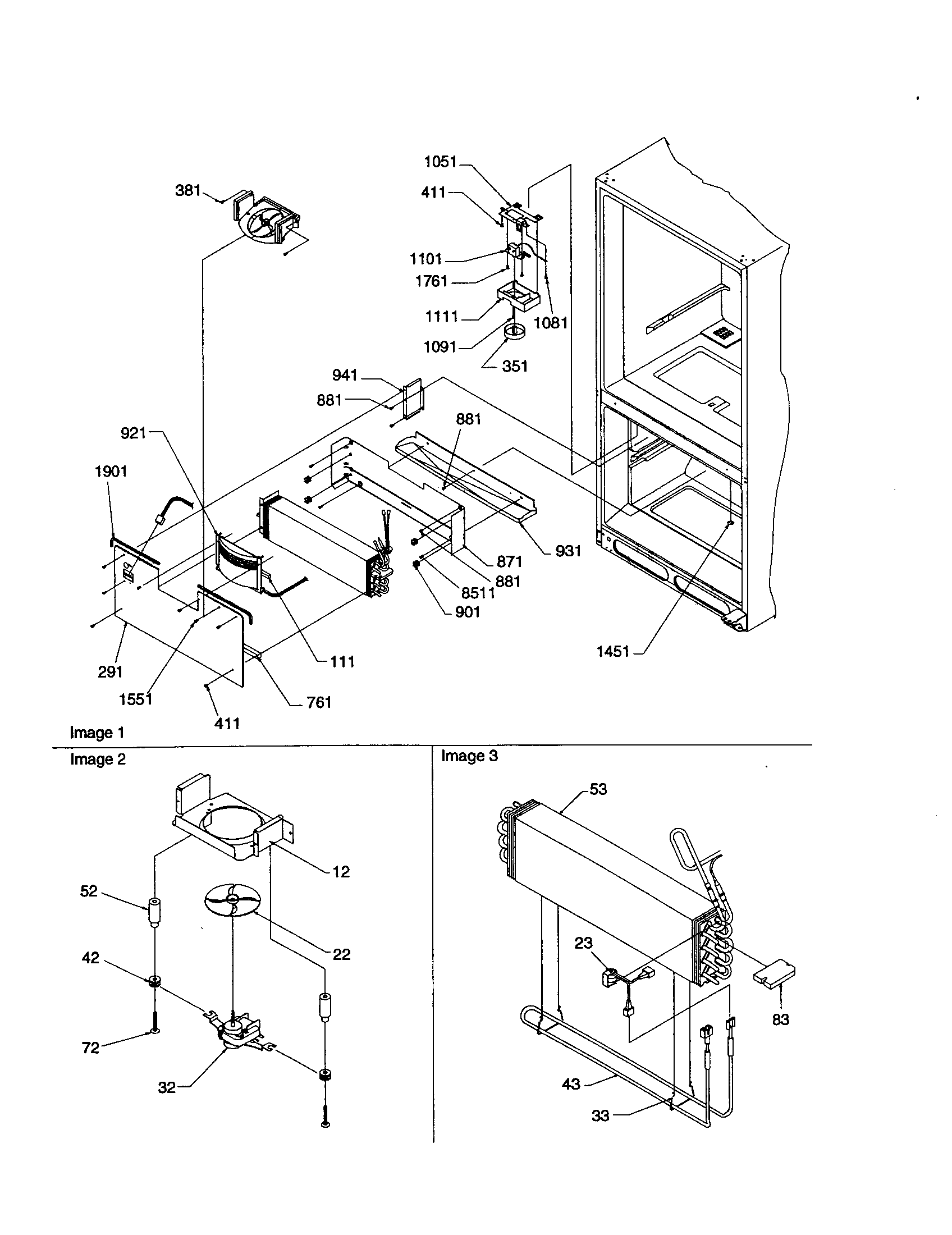 Amana BC21V1C-P1325022WC evaporator/freezer control diagram