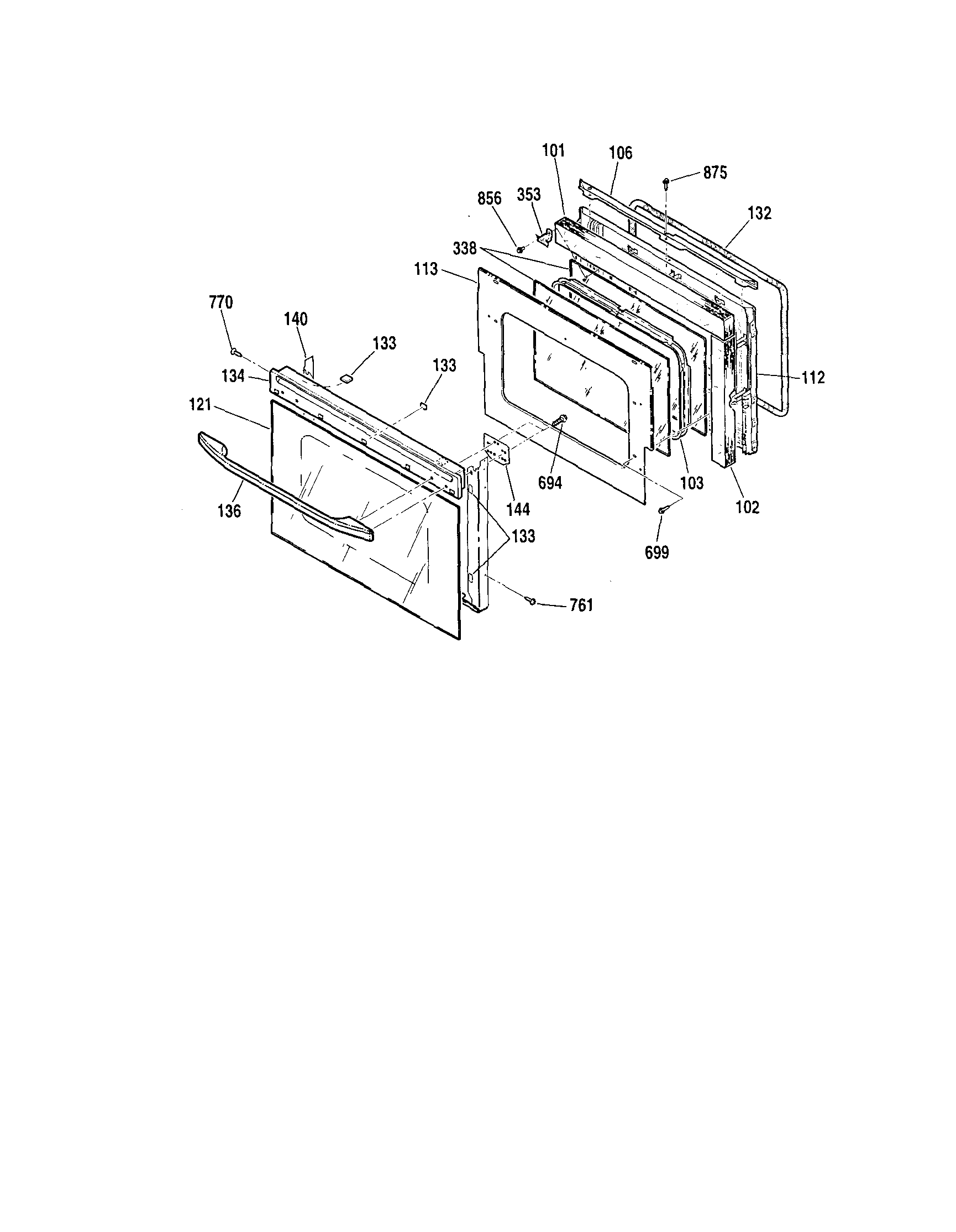 Kenmore 91141084994 door diagram