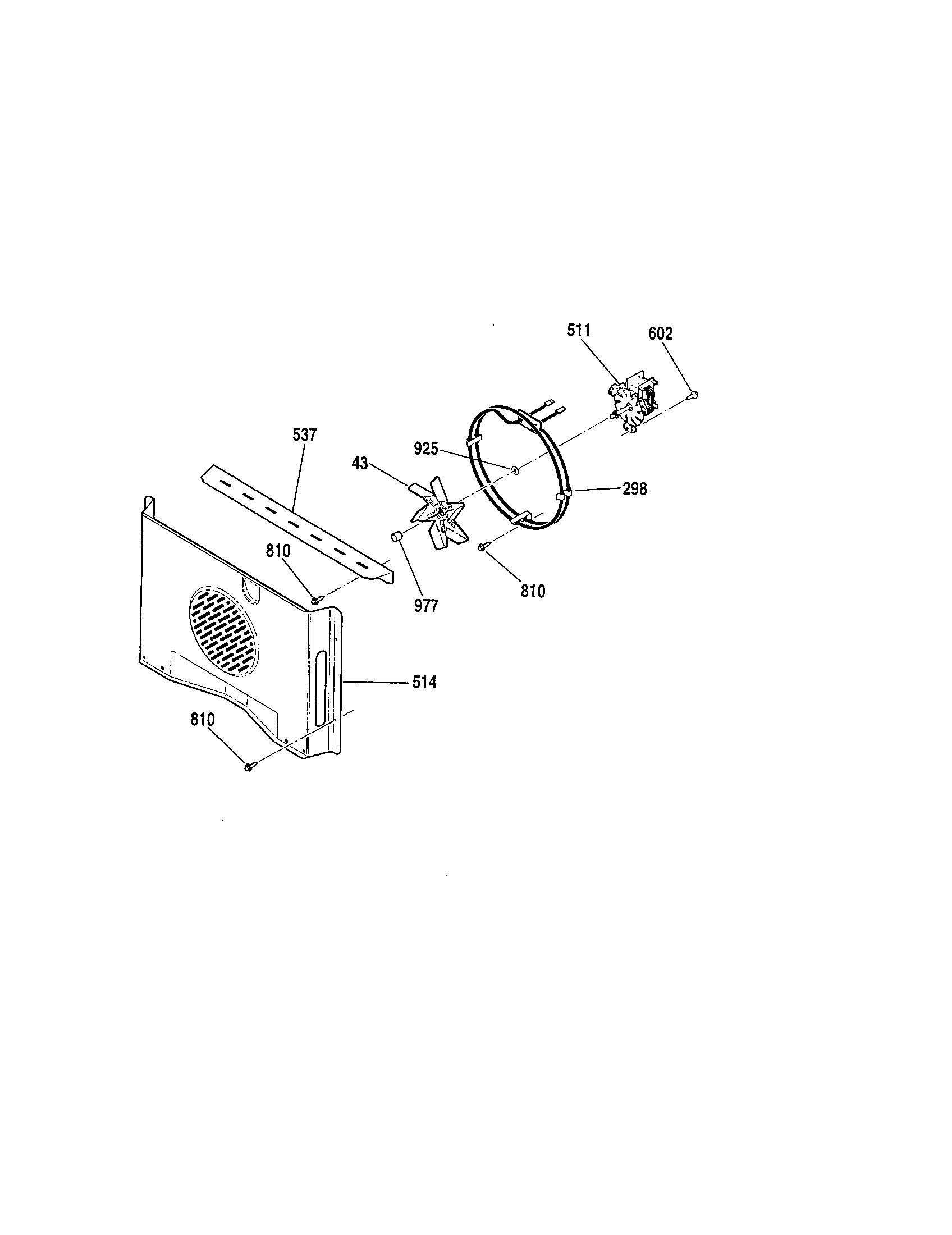 Kenmore Elite 91149009994 convection fan diagram